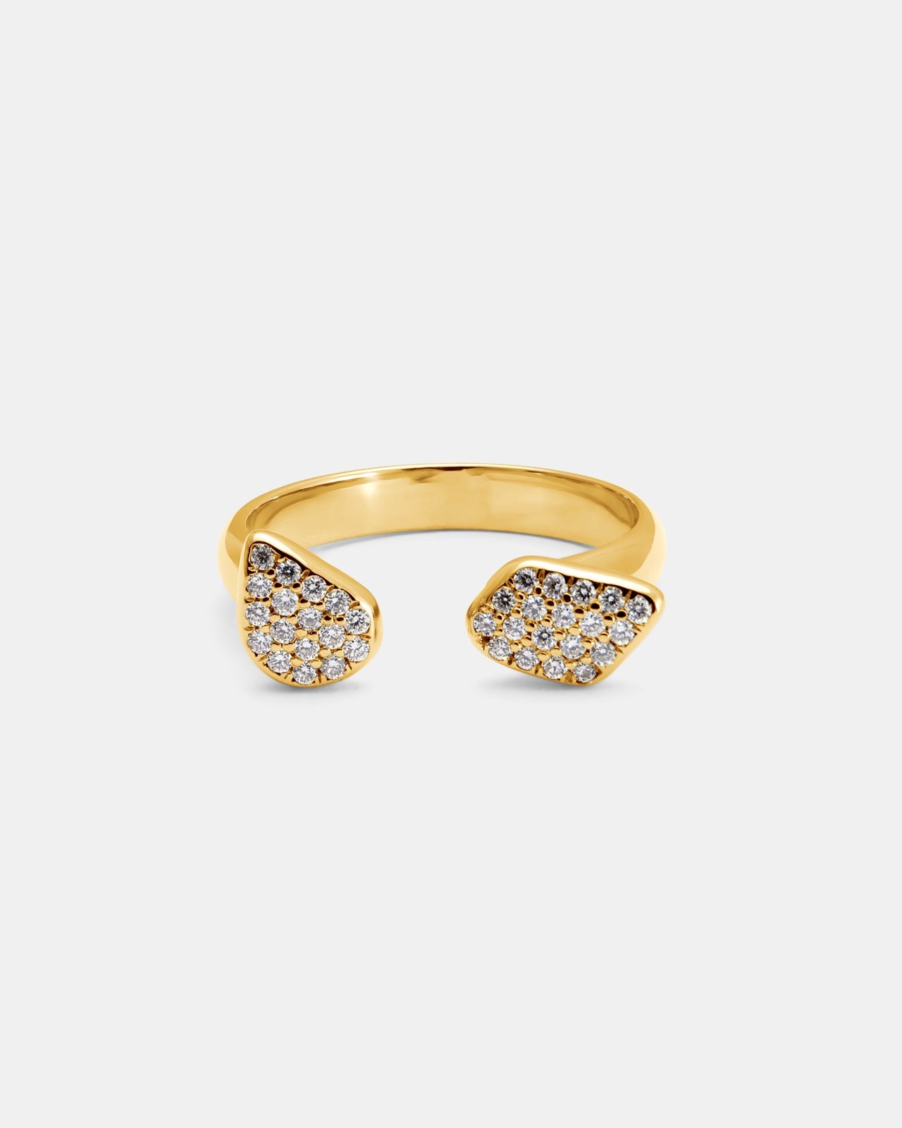 Dream Ring In 18K Solid Gold With Pave Diamonds