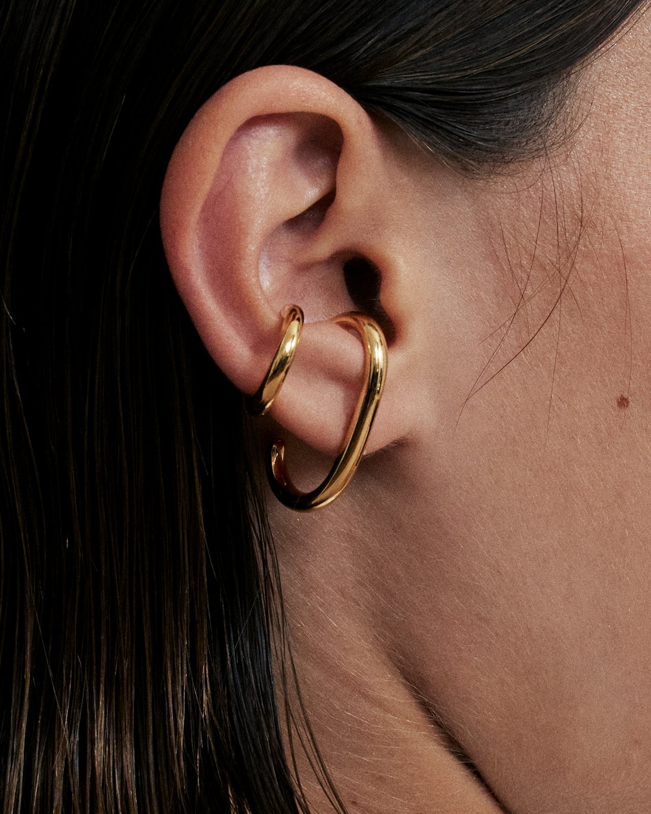 Minimalist Ear Set In Gold Vermeil