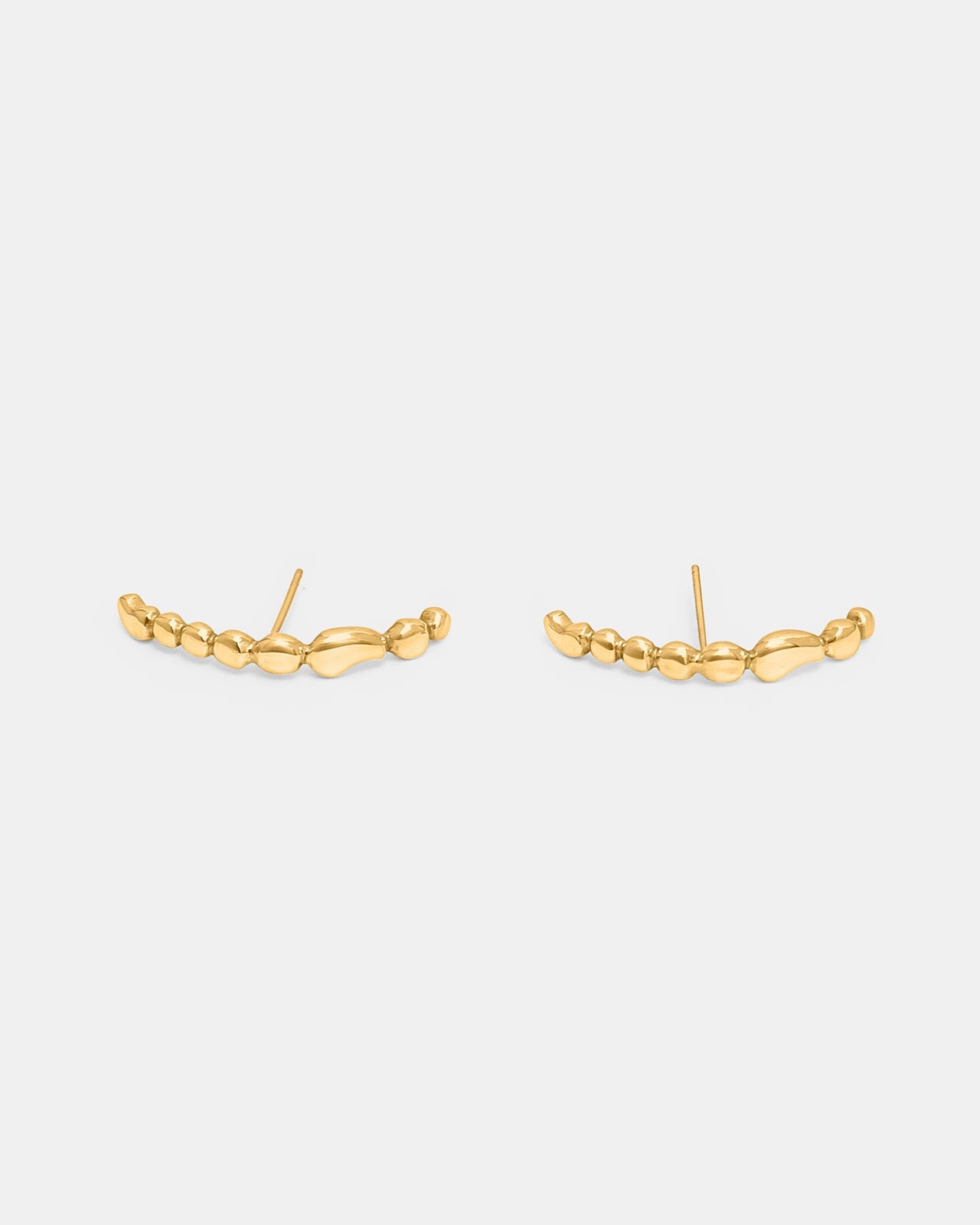 Memories Huggie Earrings In Gold Vermeil – Mara Paris