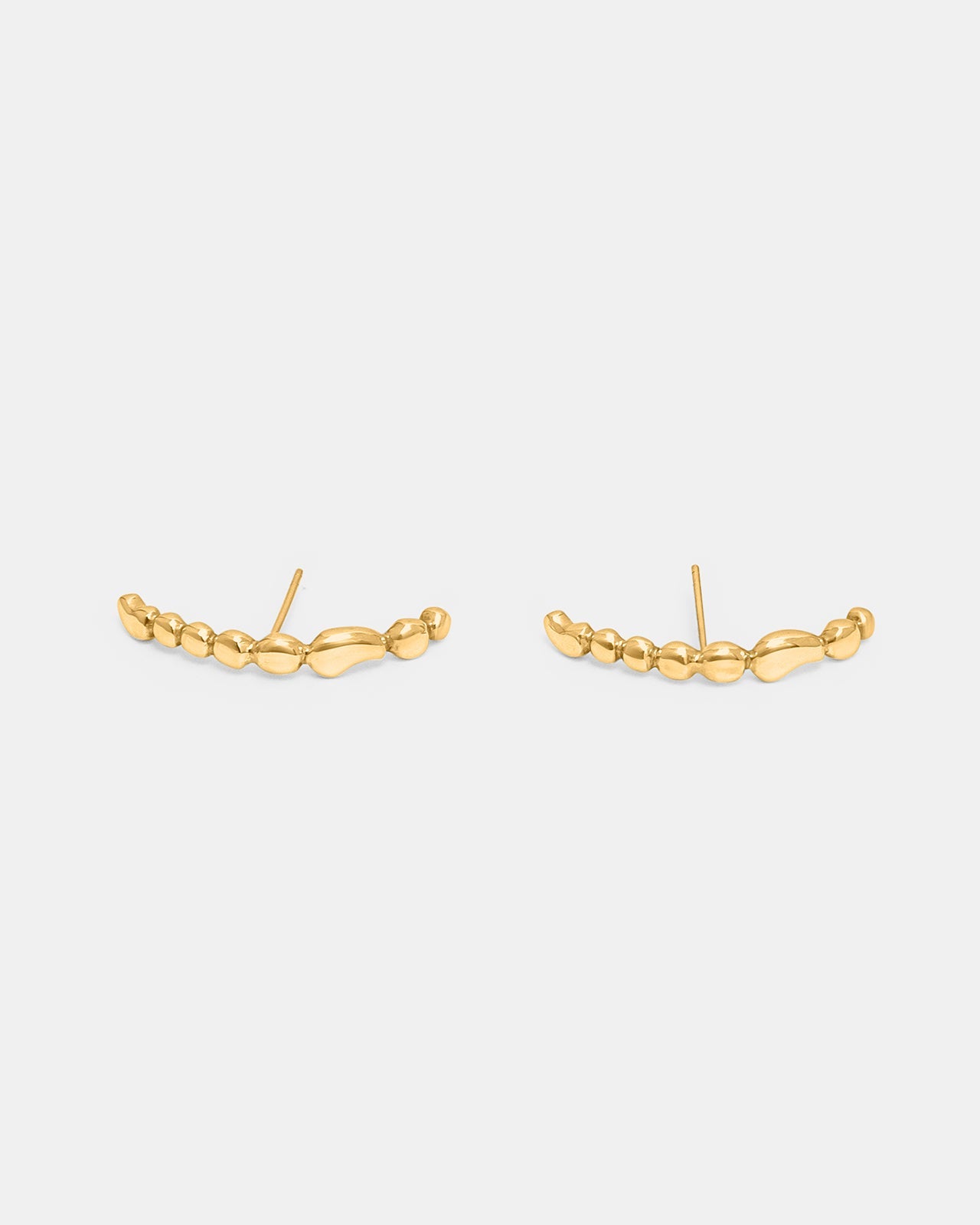 Memories Huggie Earrings In Gold Vermeil