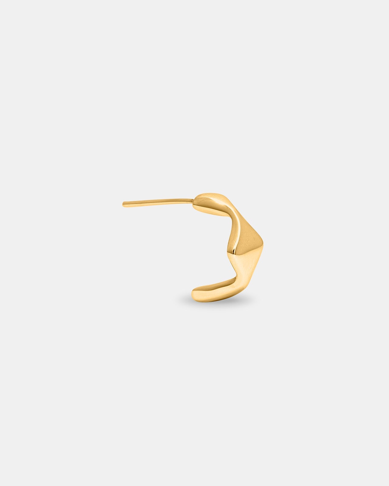 Flux Open Hoop Earrings In Gold Vermeil