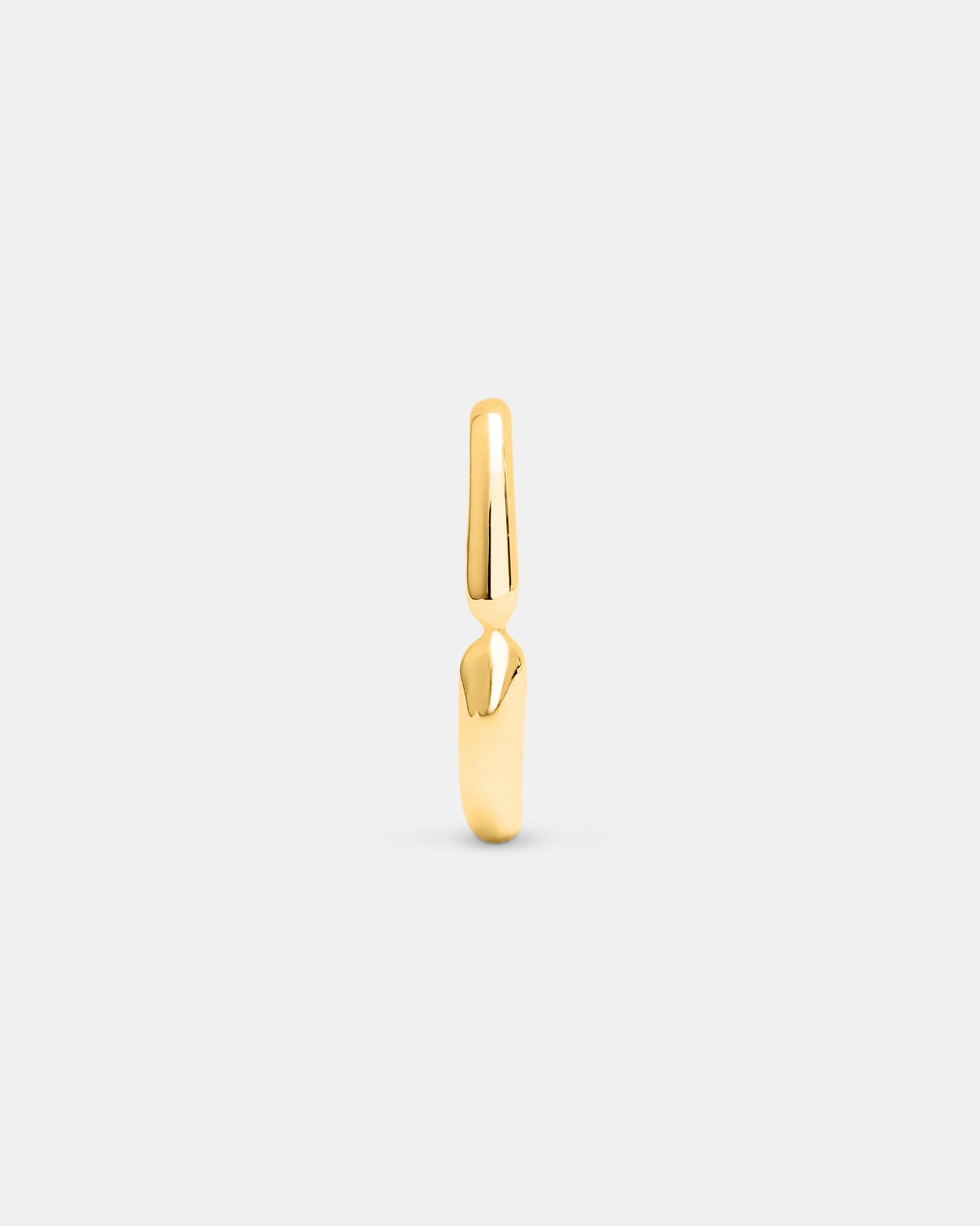 Hope Huggie Earrings Long In Gold Vermeil