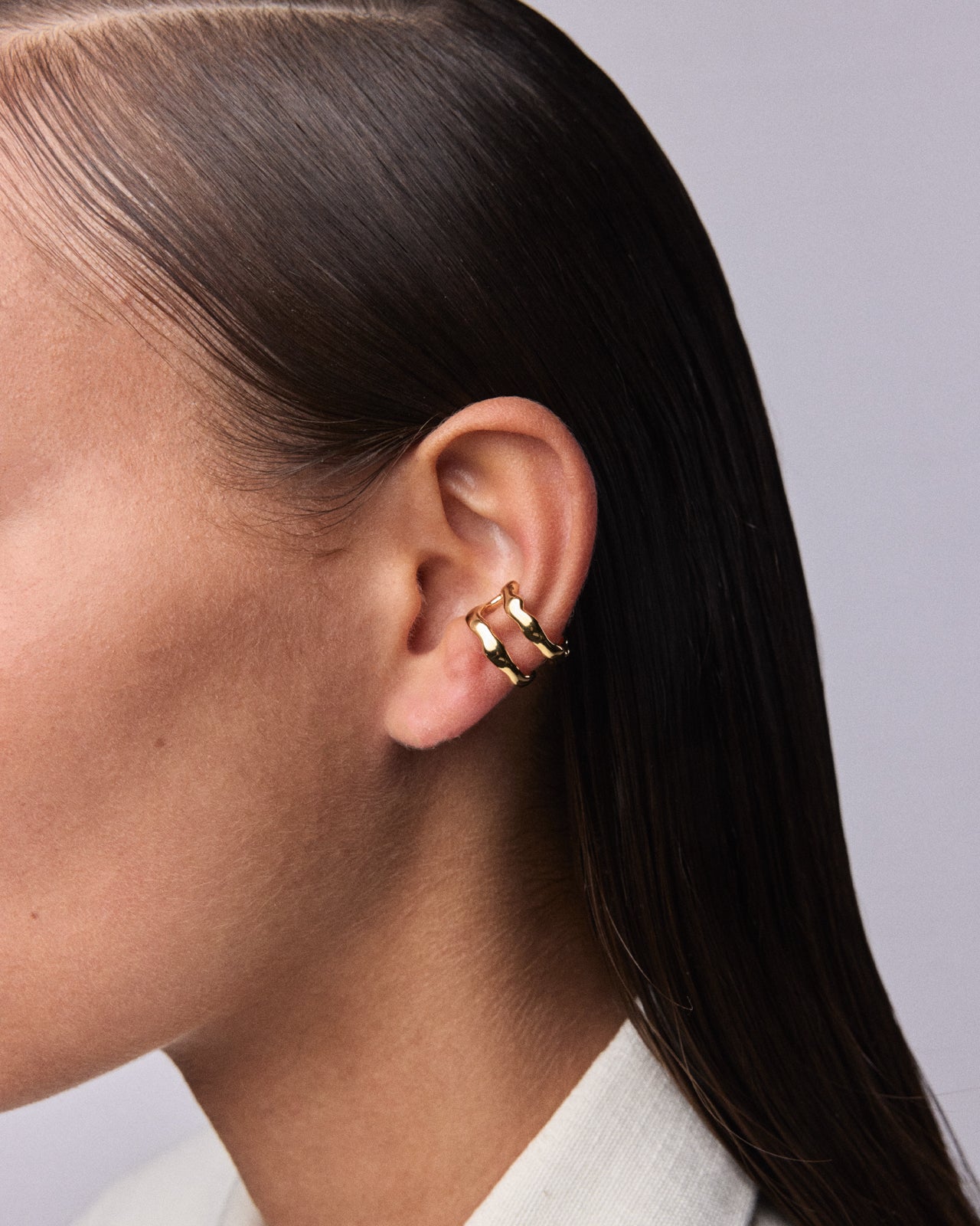 Cosmic Trouble Ear Cuff In Gold Vermeil