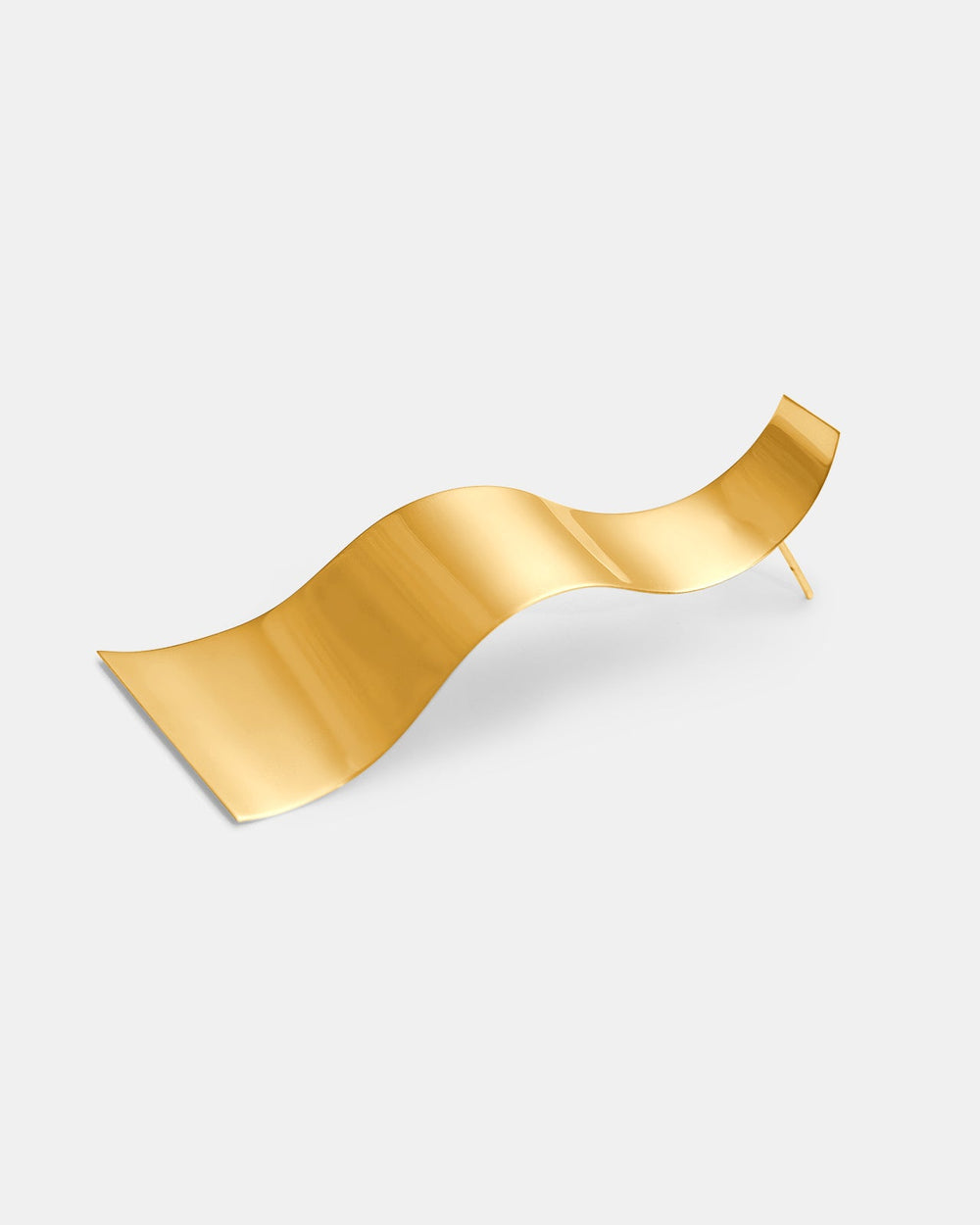 Wave Earrings, Gold Plated