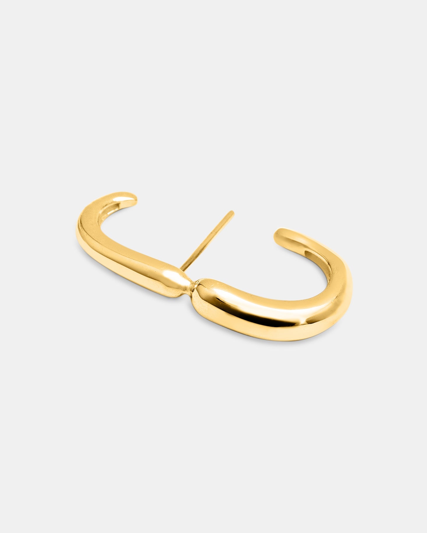 Hope Huggie Earrings Long In Gold Vermeil