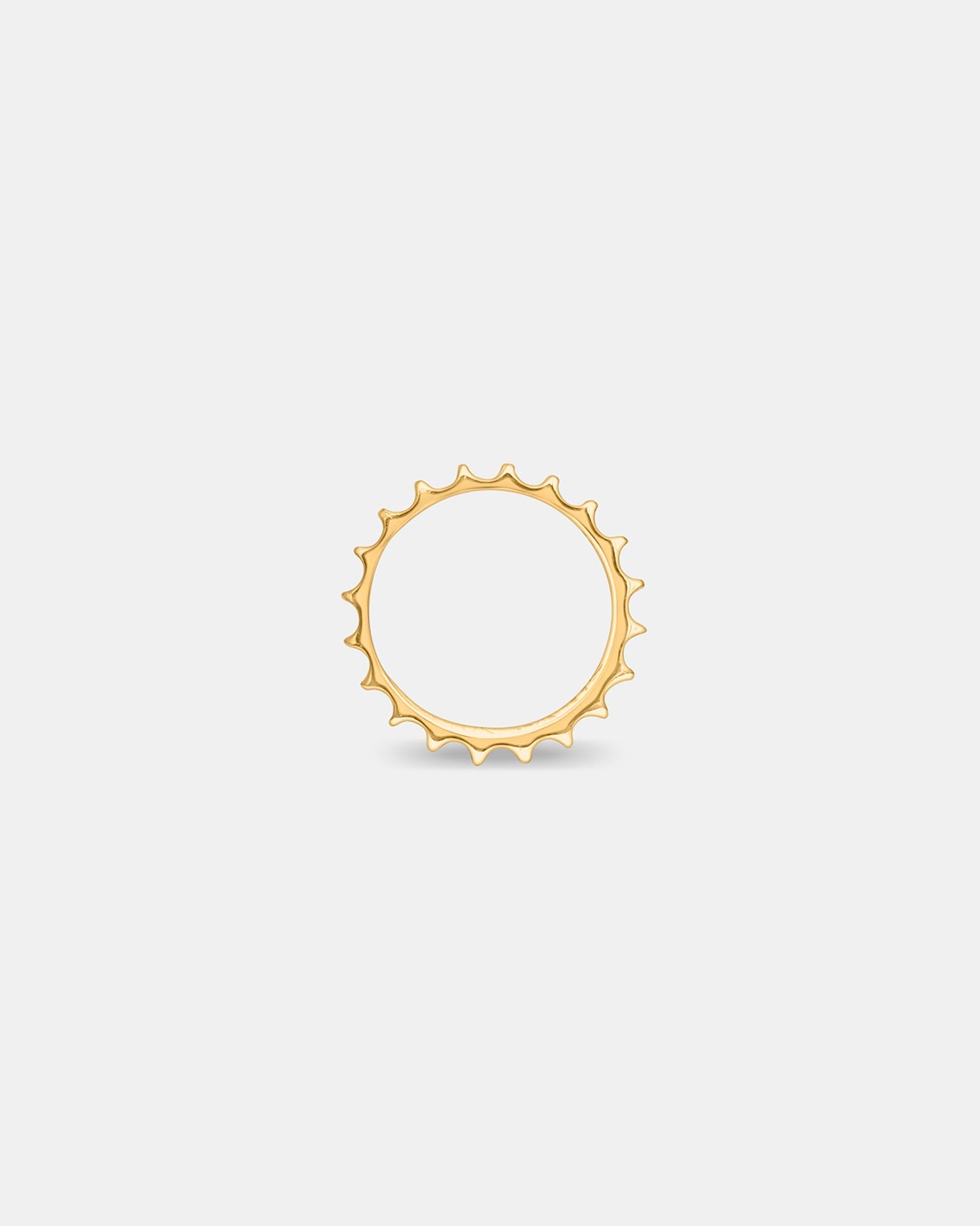 Column Drum Ring In Gold Vermeil