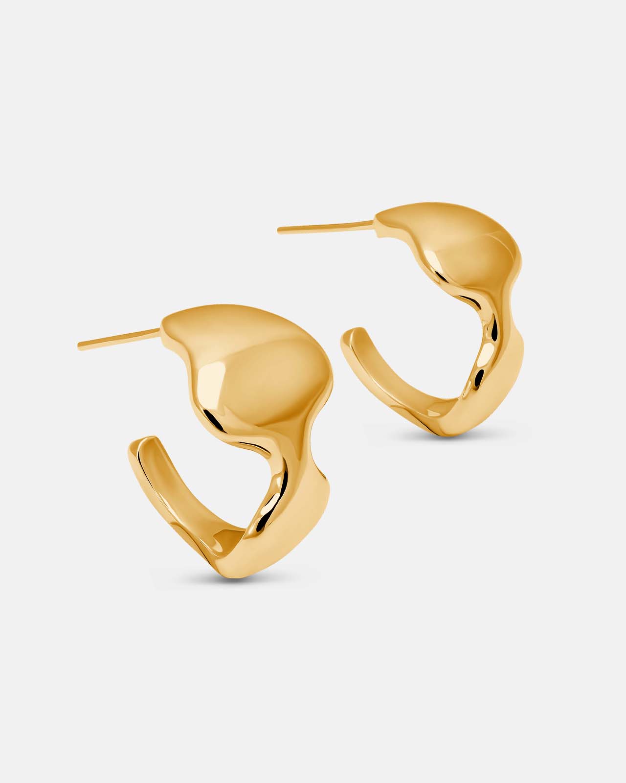 Ocean Dream Hoop Earrings In Gold Vermeil