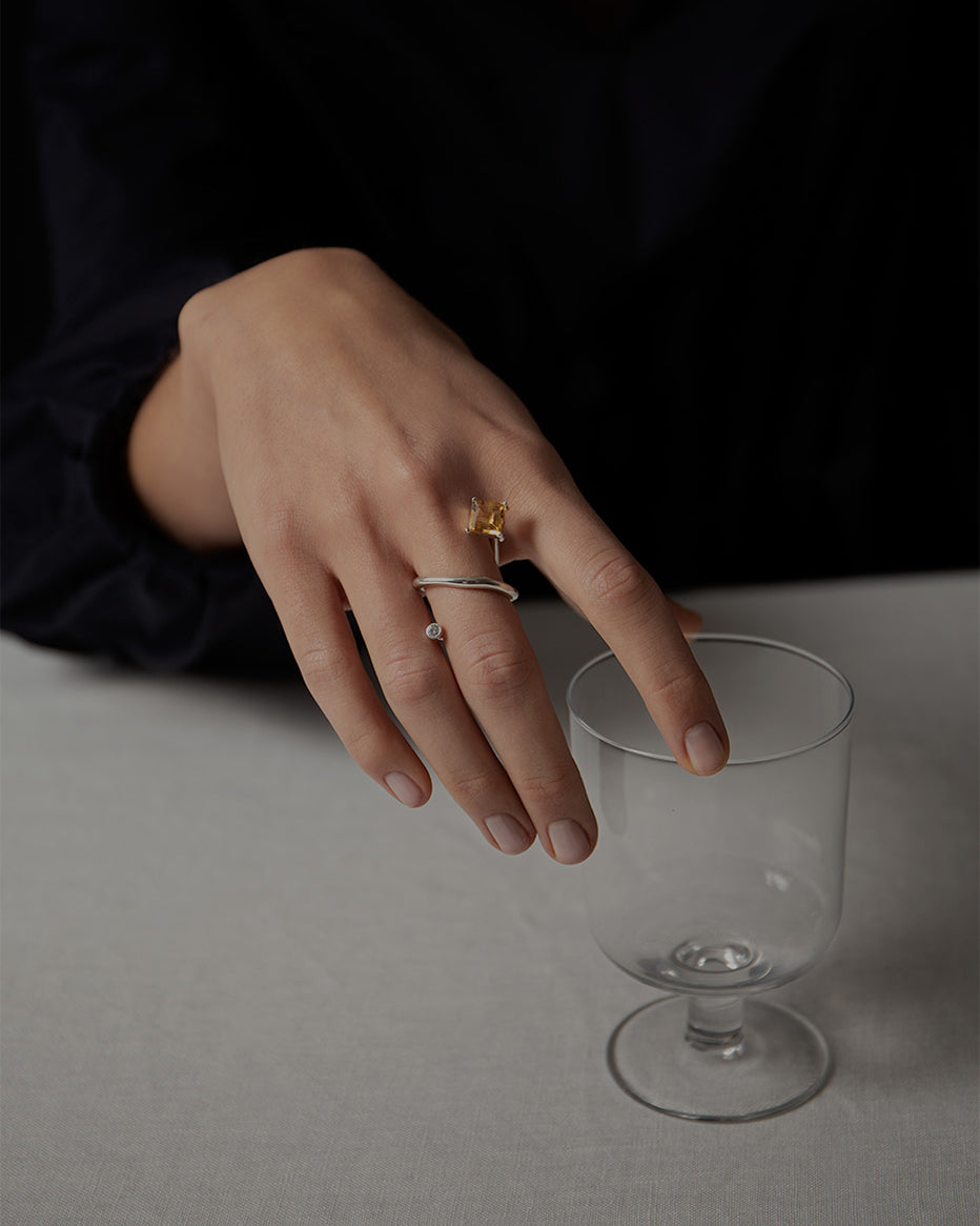 Mies Ring With Citrine