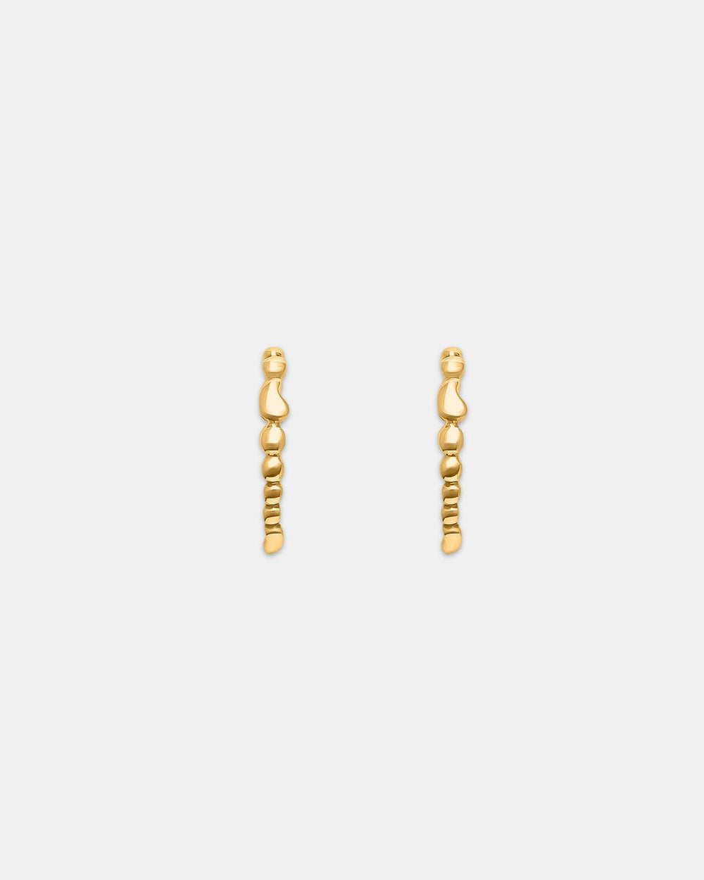 Memories Huggie Earrings In 18K Solid Gold