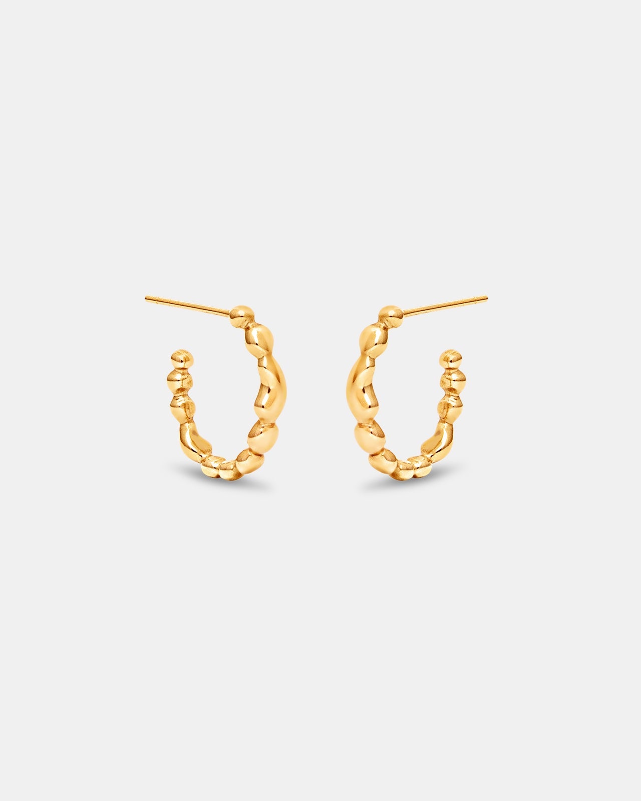 Memories Small Hoop Earrings In Gold Vermeil – Mara Paris