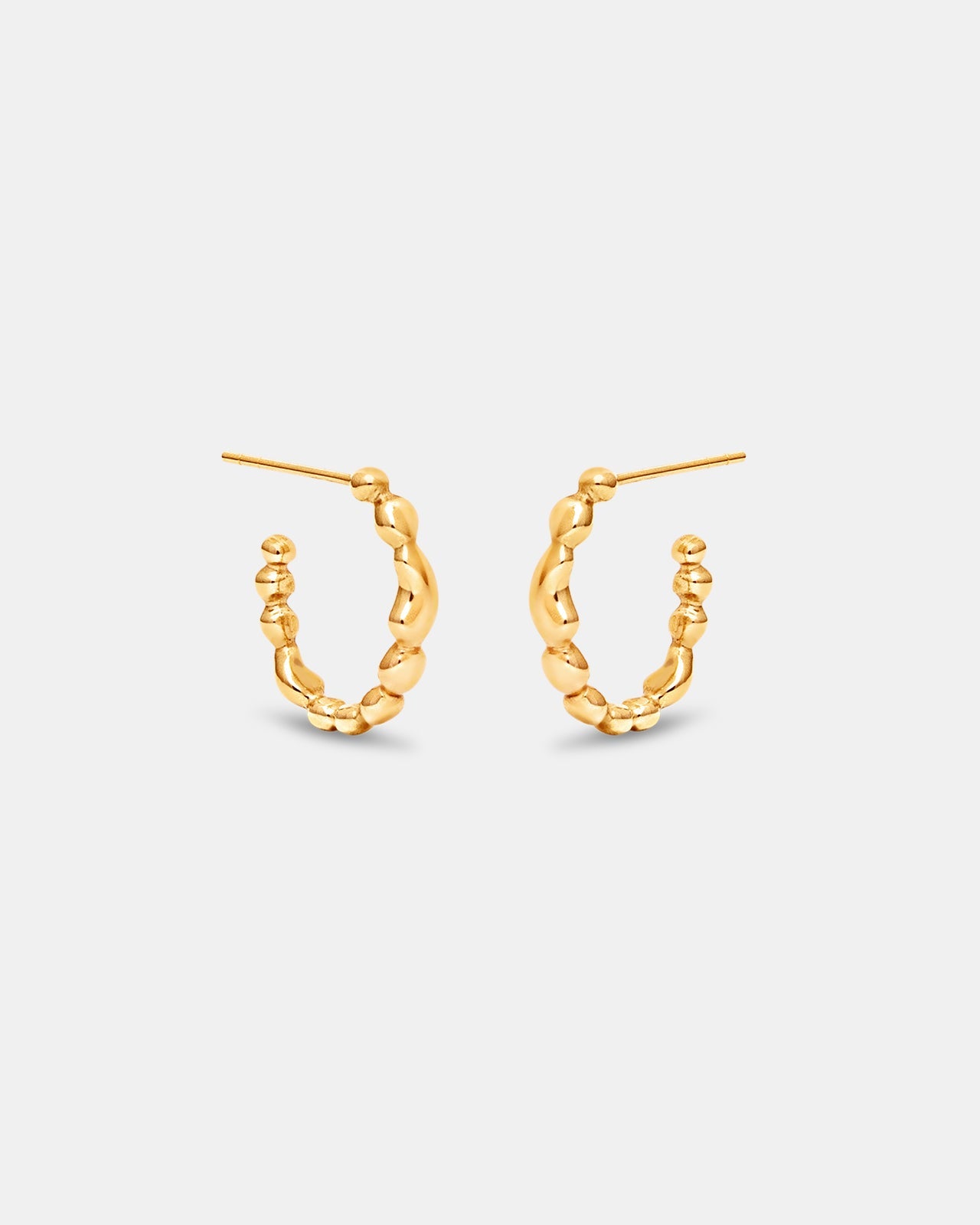 Memories Small Hoop Earrings In Gold Vermeil