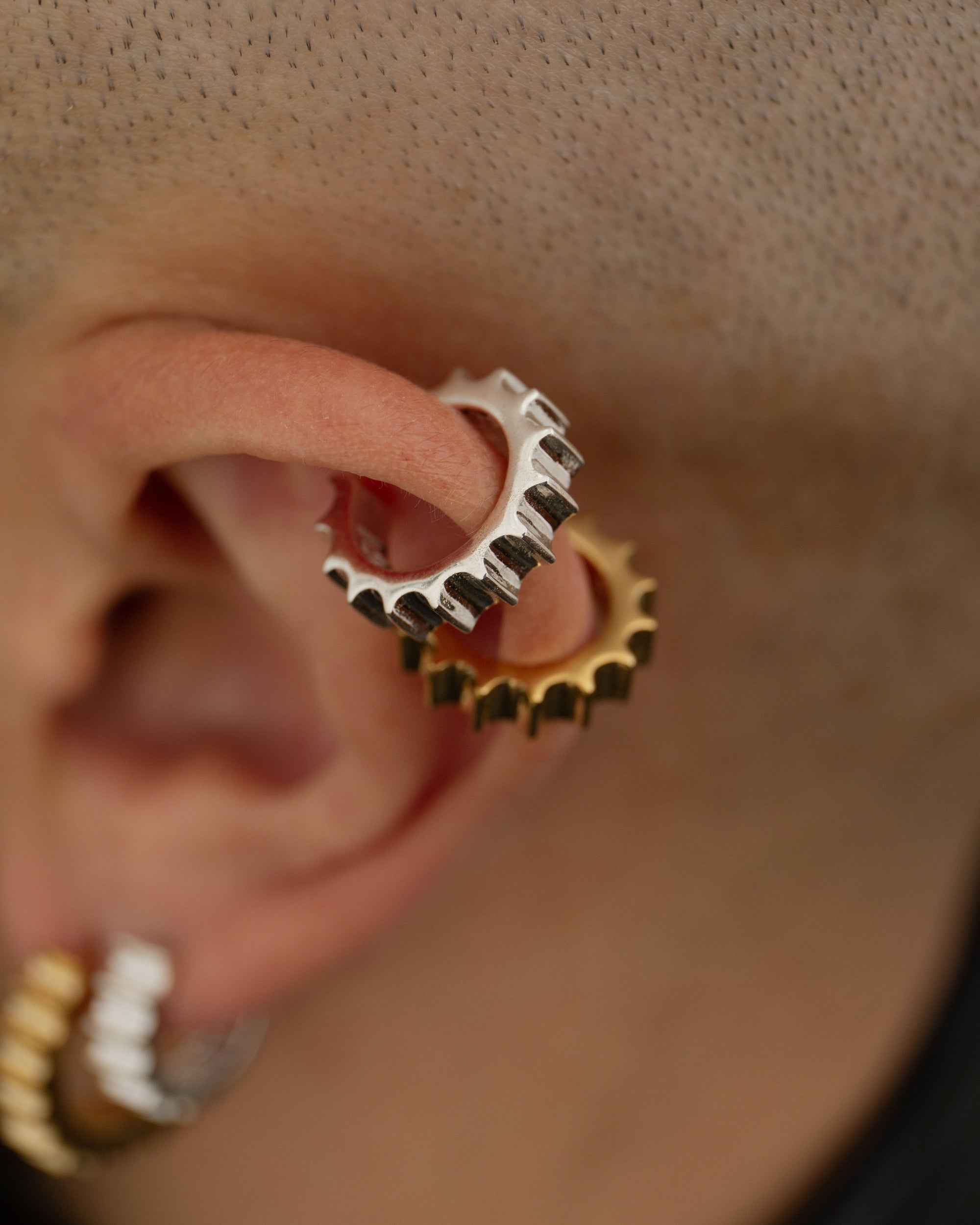 Column Drum Ear Cuff