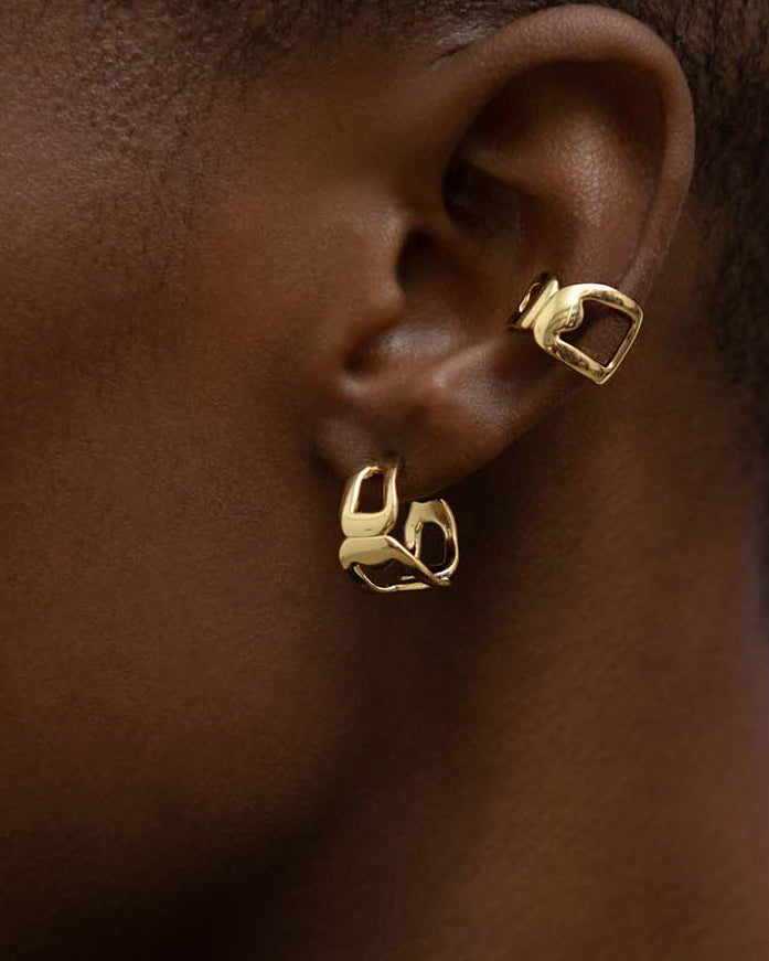 Voyage Mini Hoop Earrings In Gold Vermeil