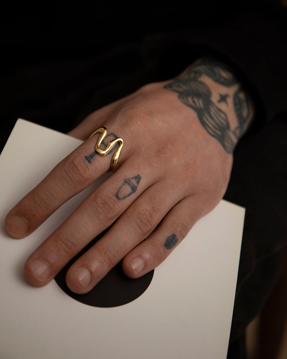 Anillo New Wave en vermeil