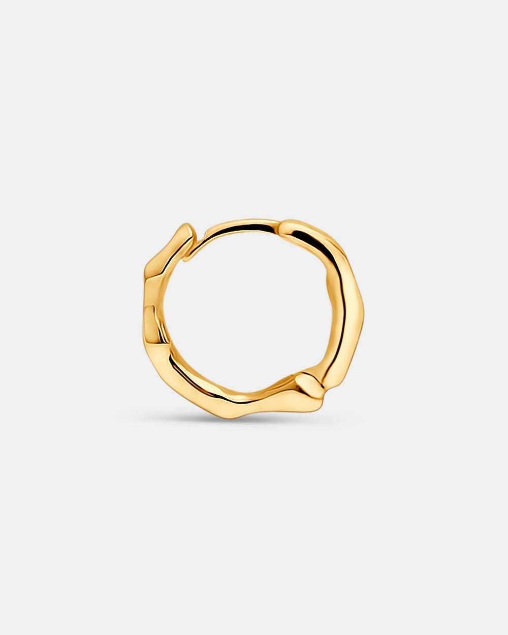 Night Dream Mini Hinged Hoops In 18K Solid Gold