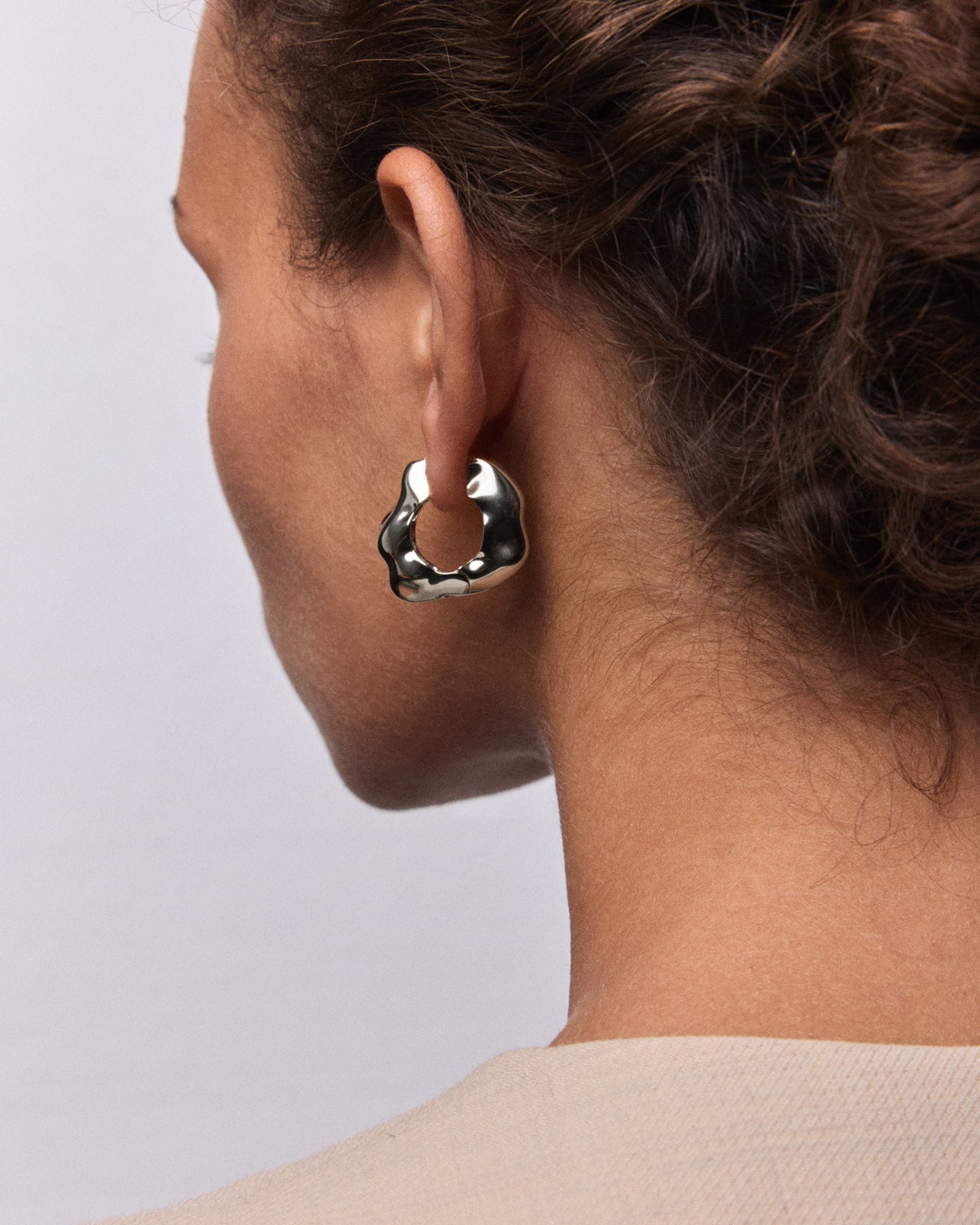 【HYERES LOR】23FW★ Silver (C) Triple Round Earrings HYERES LOR】23FW☆ Silver (C) Triple Round Earrings