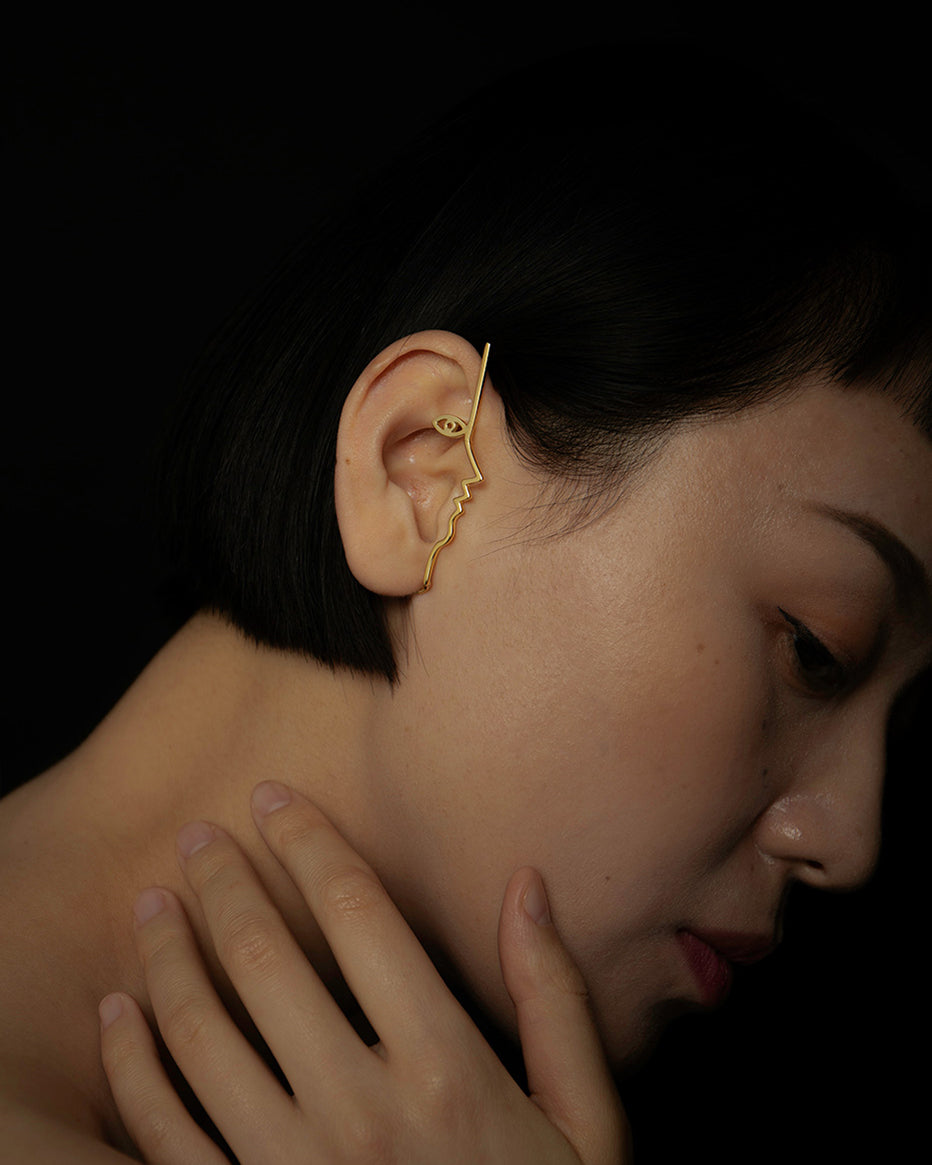 Dina Ear Cuff In Gold Vermeil