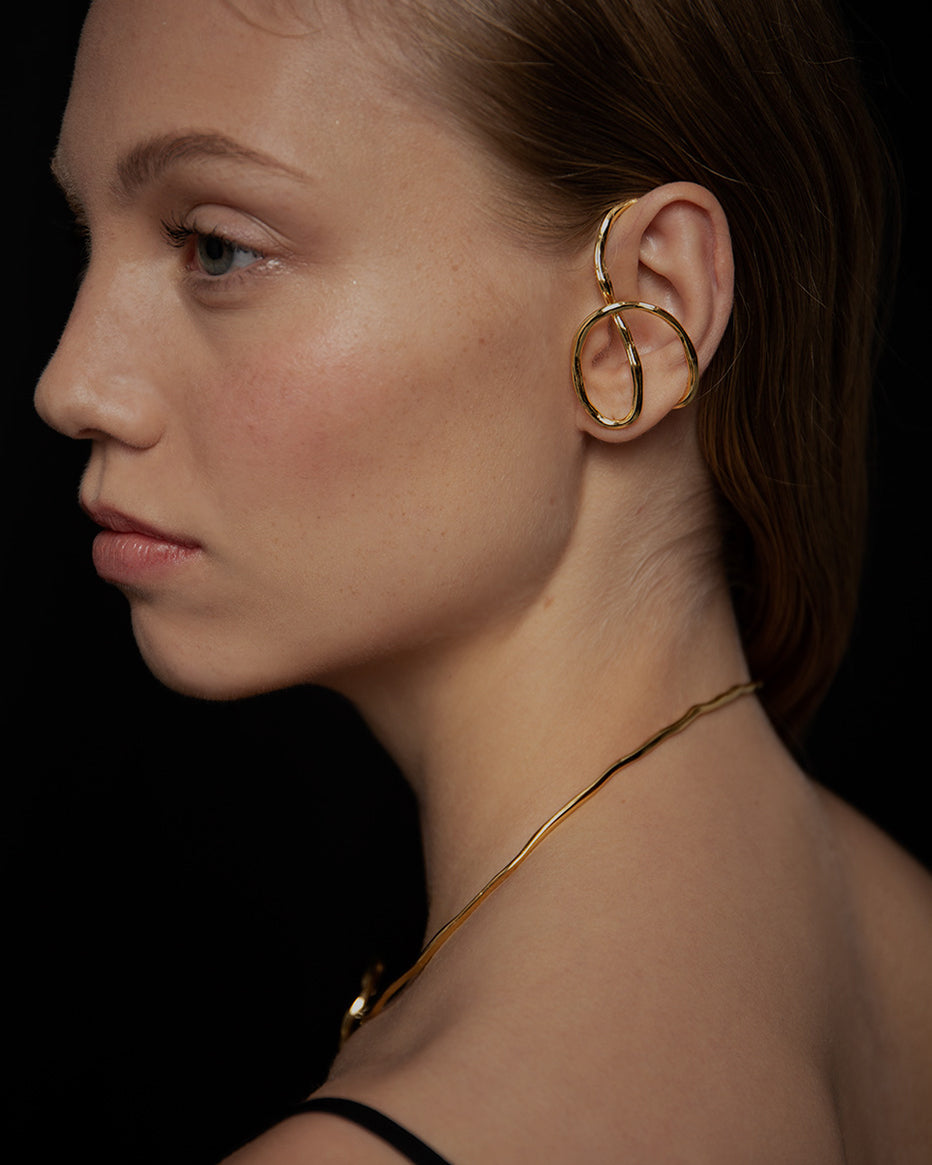 Pendientes Aino en vermeil