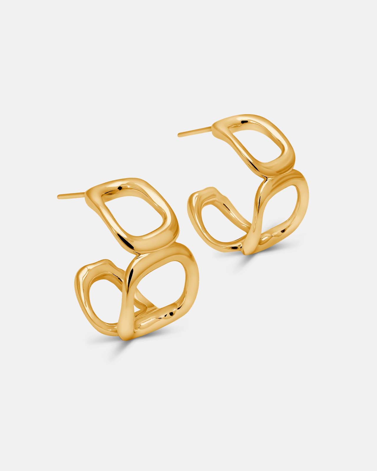 Voyage Hoop Earrings In Gold Vermeil