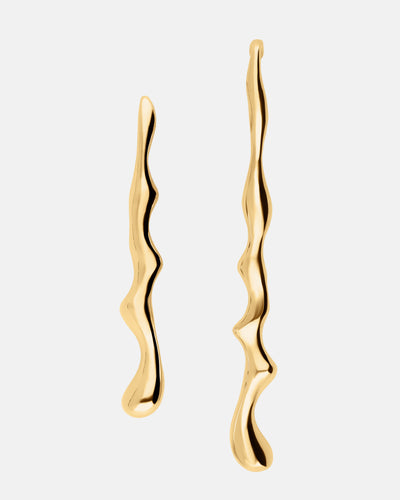 Boucles d'oreilles dépareillées Poem en vermeil