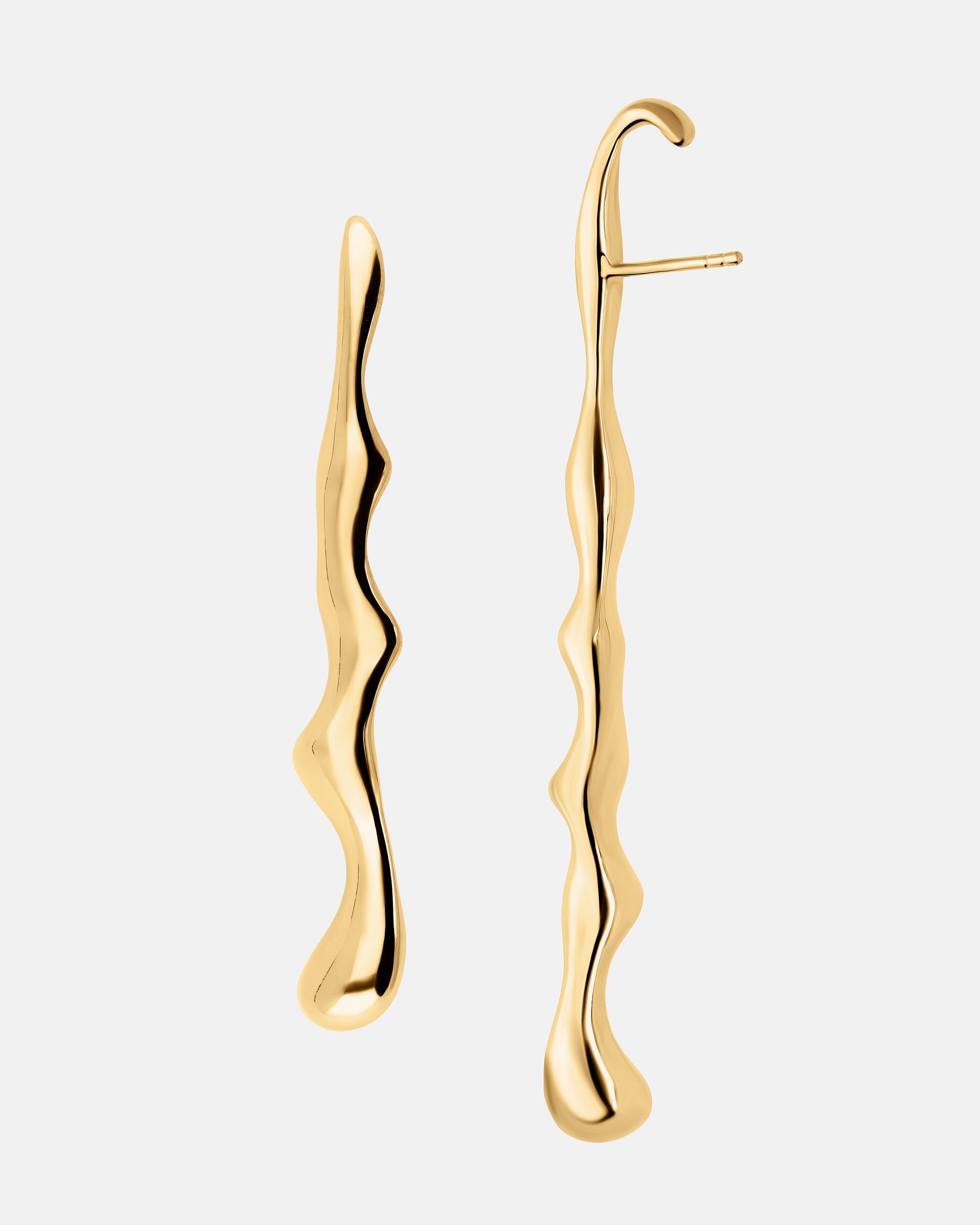 Poem Mismatched Earrings In Gold Vermeil