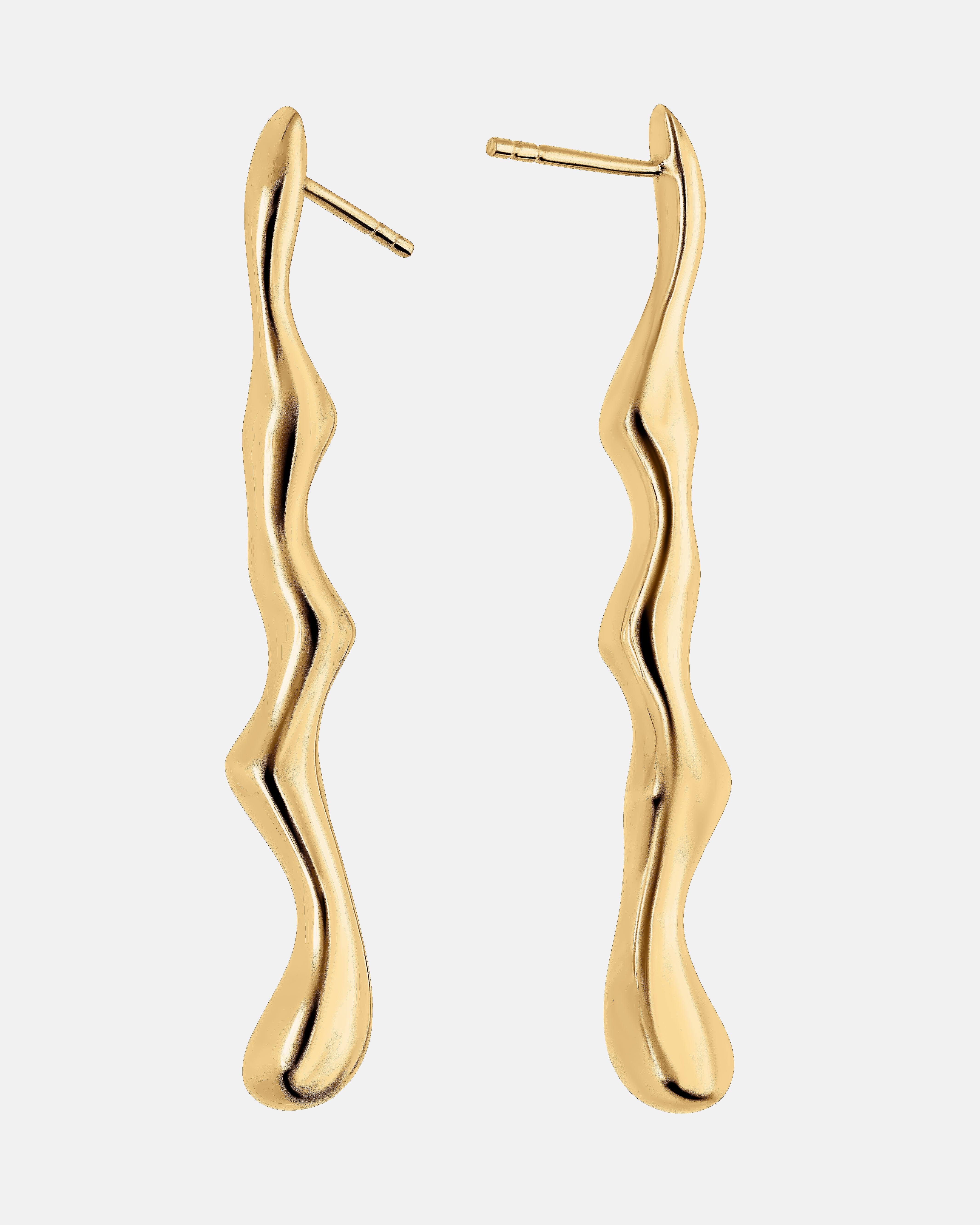Poem Twin Earrings In Gold Vermeil – Mara Paris