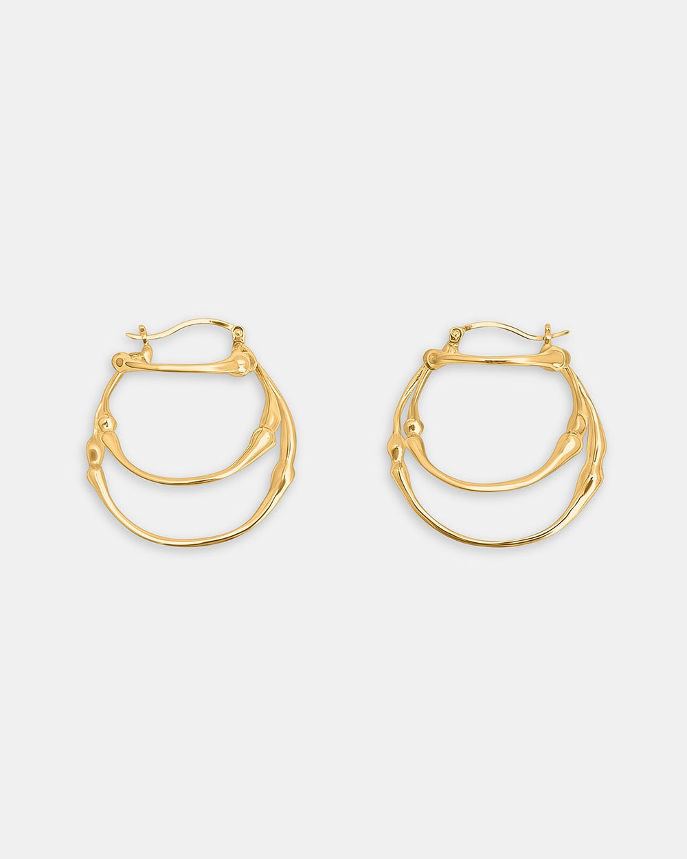 Hope Triple Hoop Earrings In Gold Vermeil