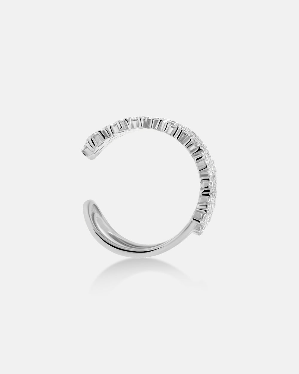Etheral Glow Ear Cuff in White Gold