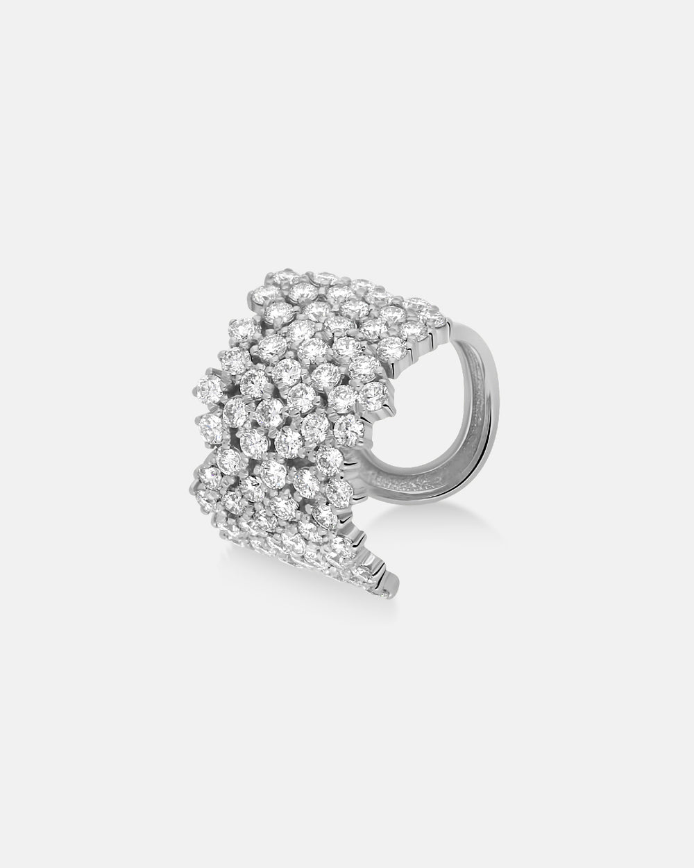 Etheral Glow Ear Cuff in White Gold
