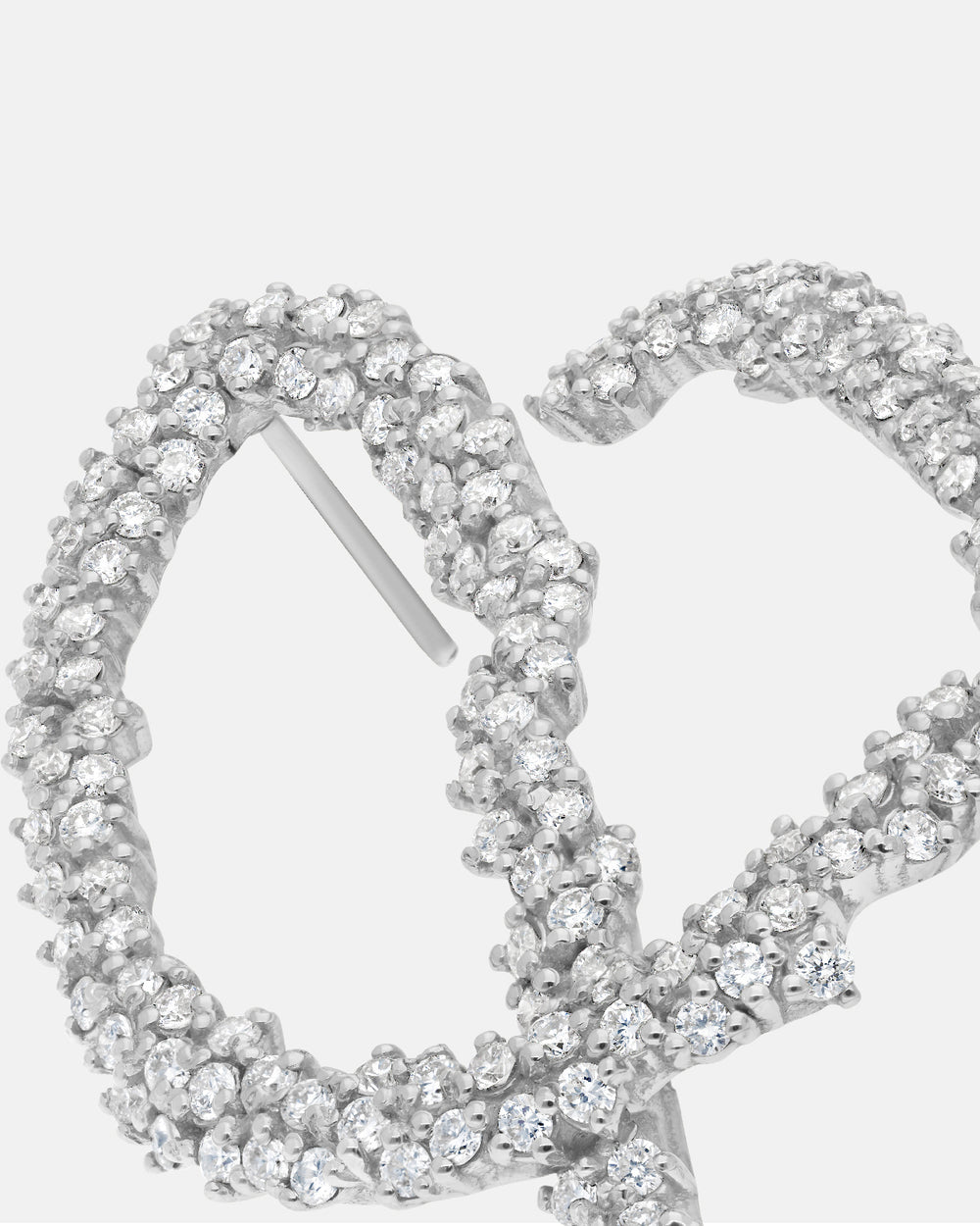 Aino Earrings in White Gold