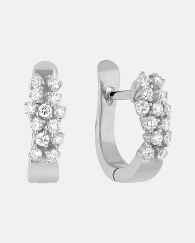 Boucle d'oreille Quite Intensity avec charnière en or blanc