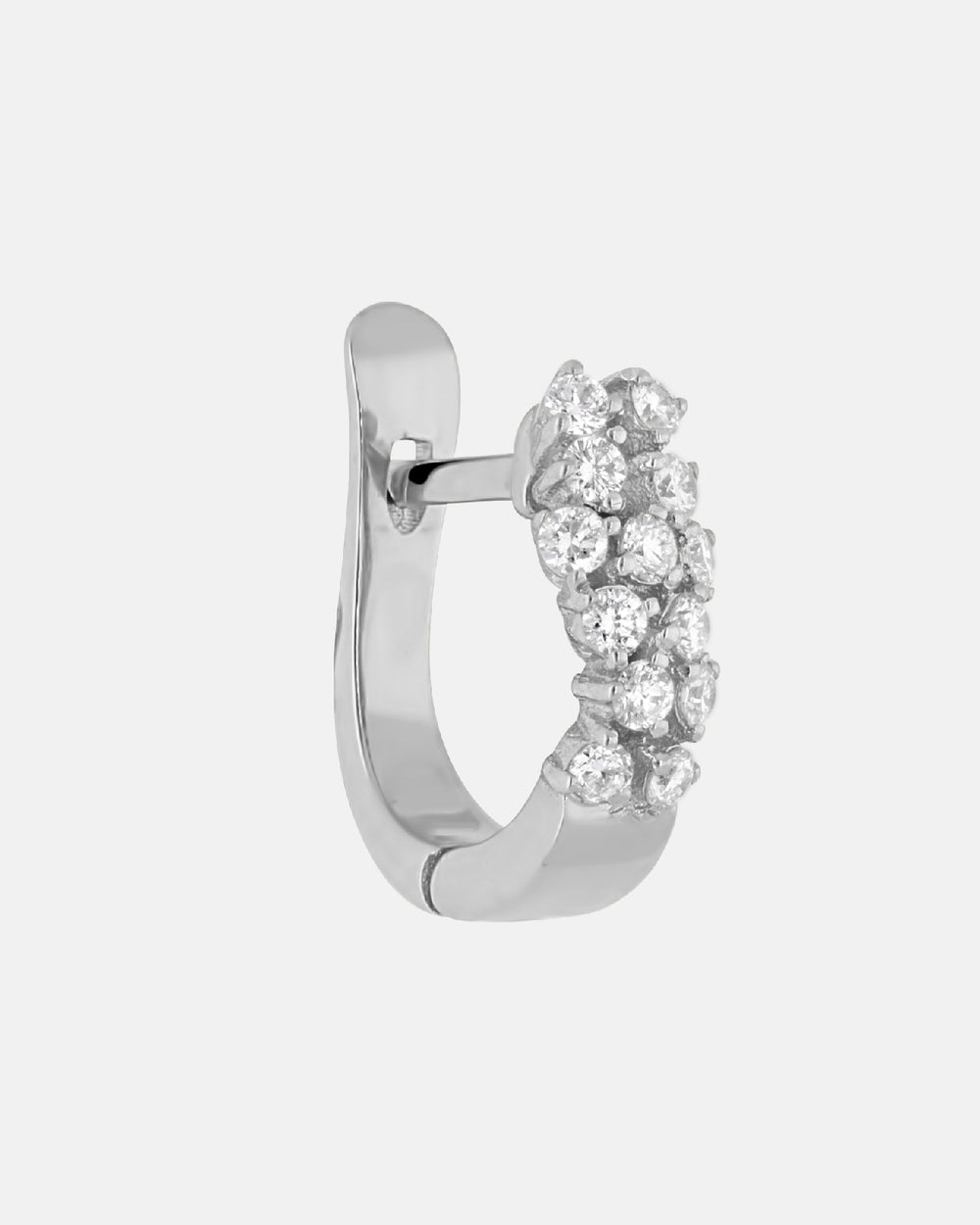Quiet Intensity Huggie Earrings in White Gold