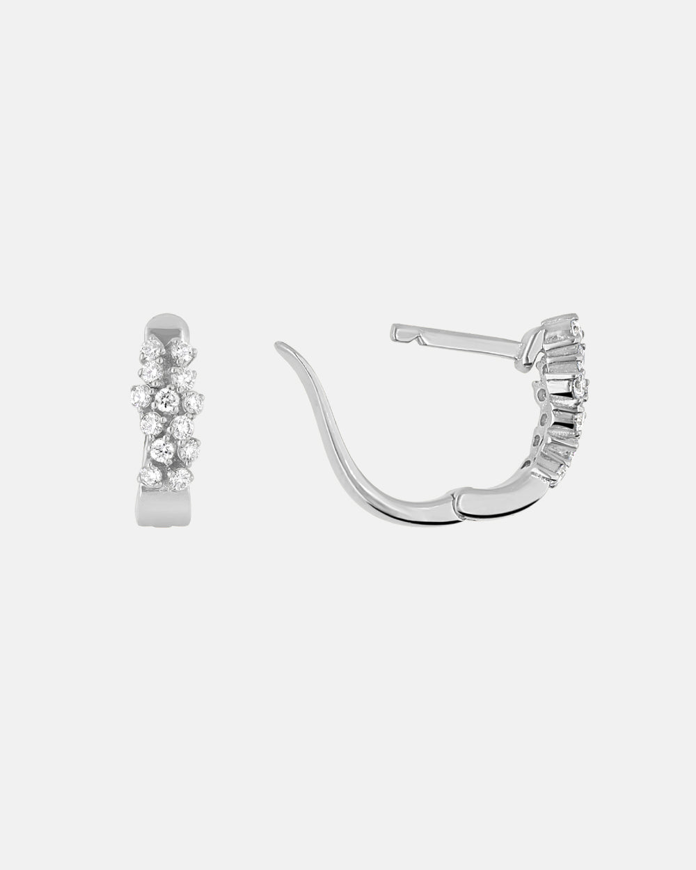 Quiet Intensity Huggie Earrings in White Gold