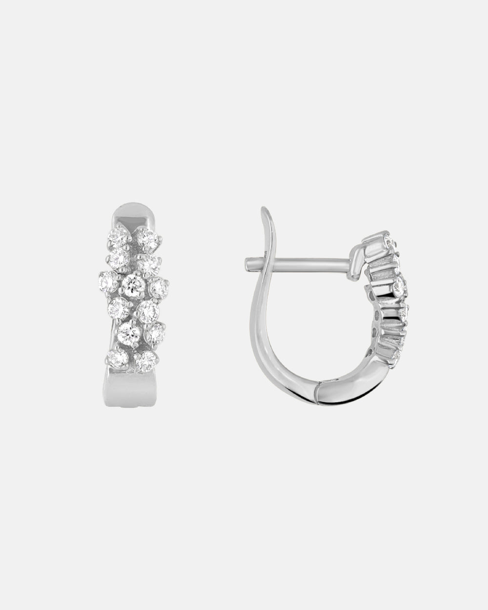 Quiet Intensity Huggie Earrings in White Gold