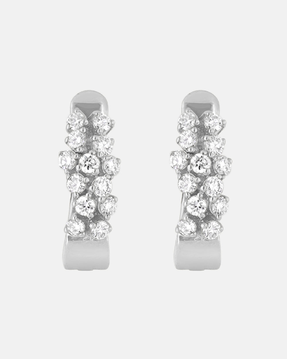 Quiet Intensity Huggie Earrings in White Gold