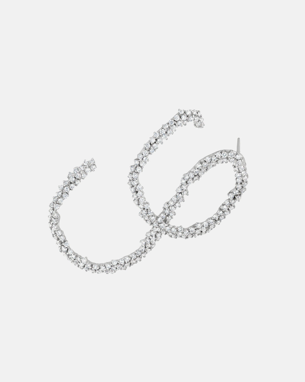 Aino Earrings in White Gold