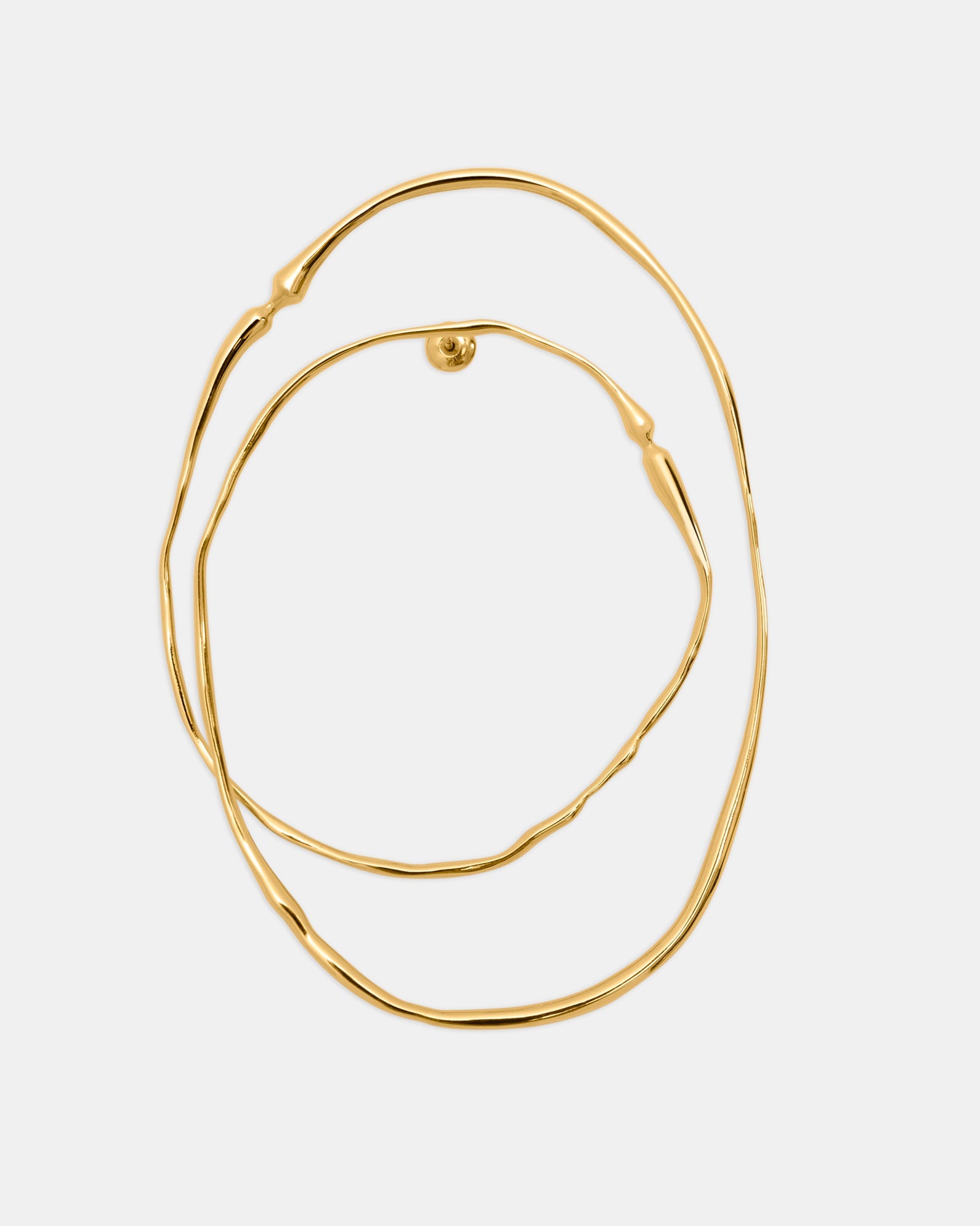 Hope Double Hoop Earrings Gold Plated