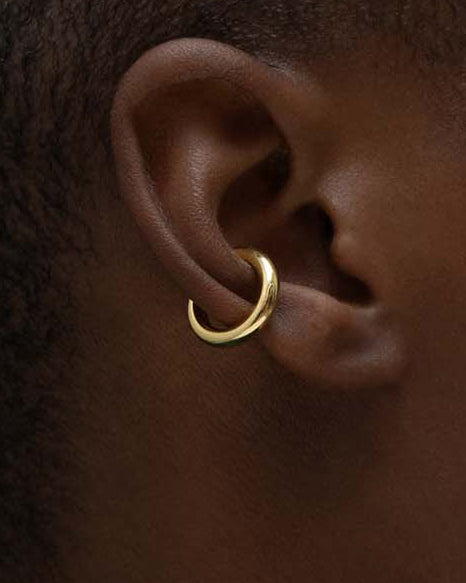 Minimalist Ear Cuff In Gold Vermeil