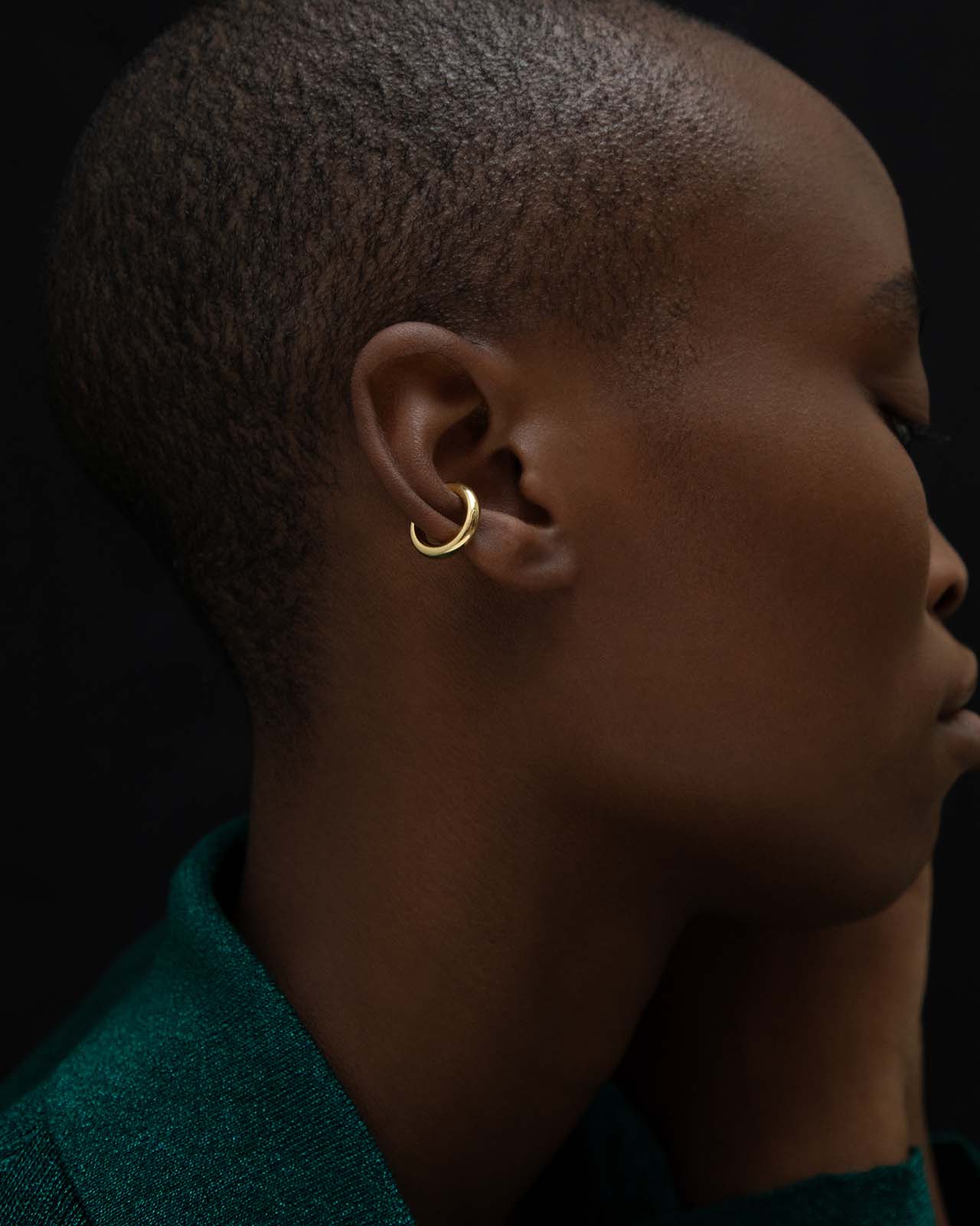 Minimalist Ear Cuff In Gold Vermeil