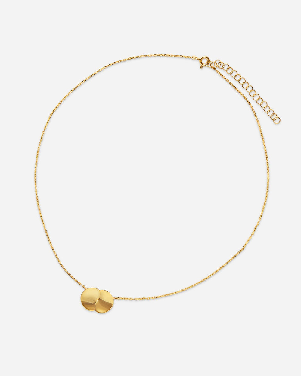 Mini collar Eucalyptus en vermeil