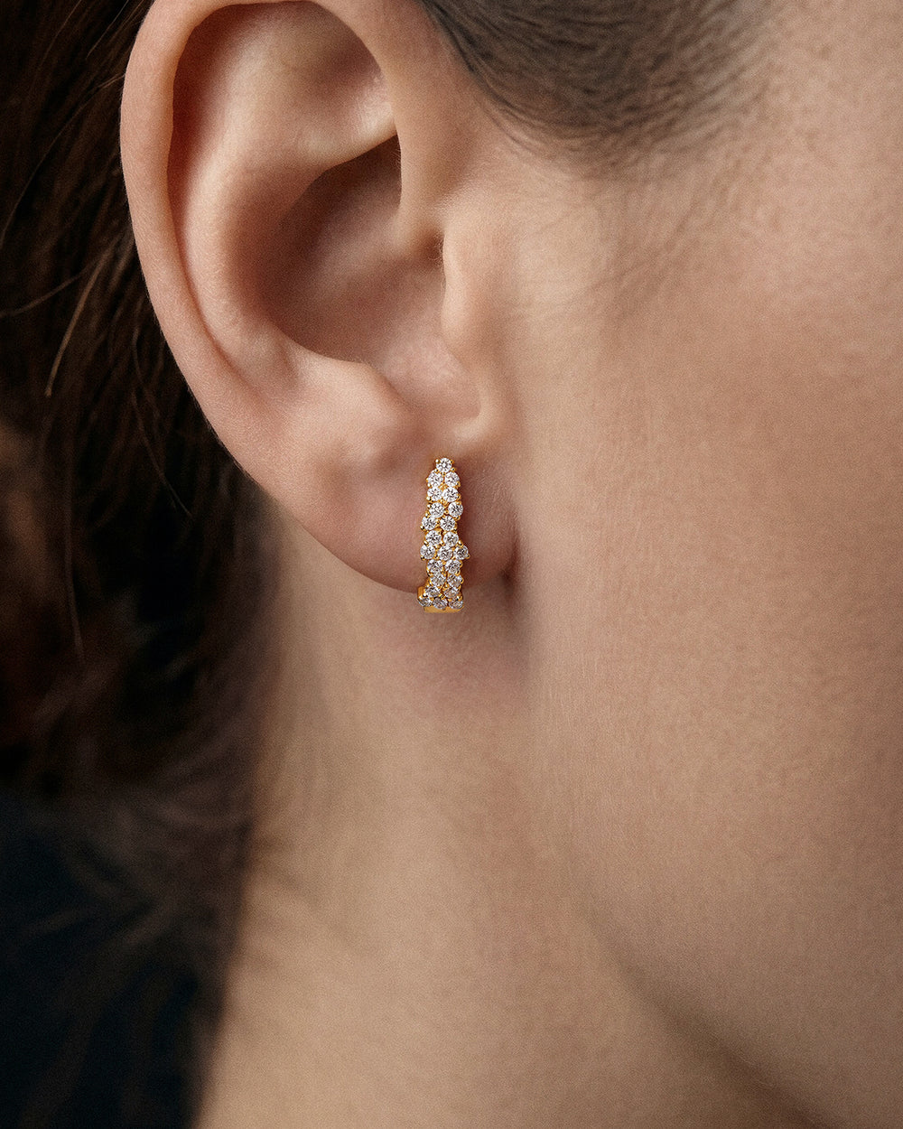 Quiet Intensity Extended Huggie Earrings