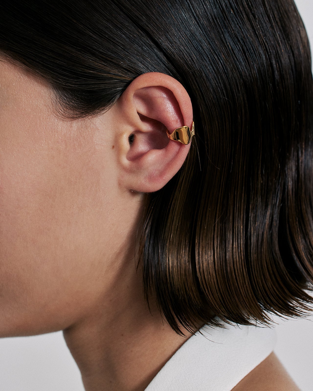 Ocean Dream Ear Cuff In Gold Vermeil