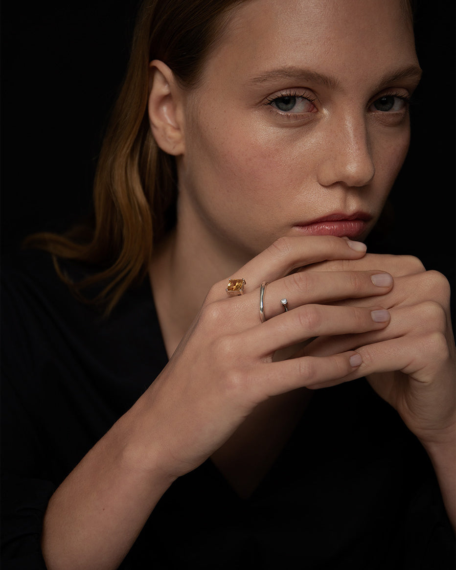 Anillo Mies con citrino