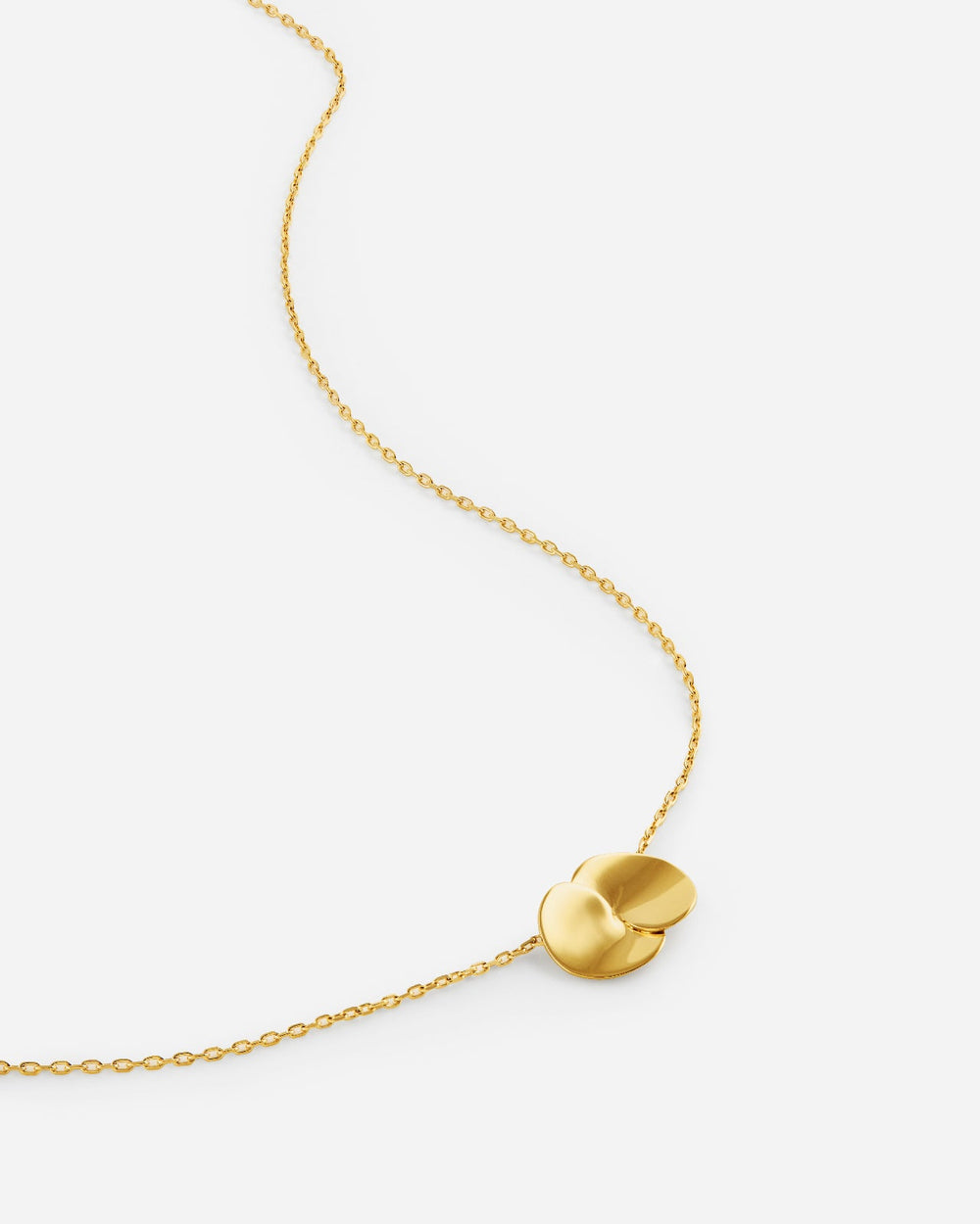 Eucalyptus Mini Necklace In Gold Vermeil