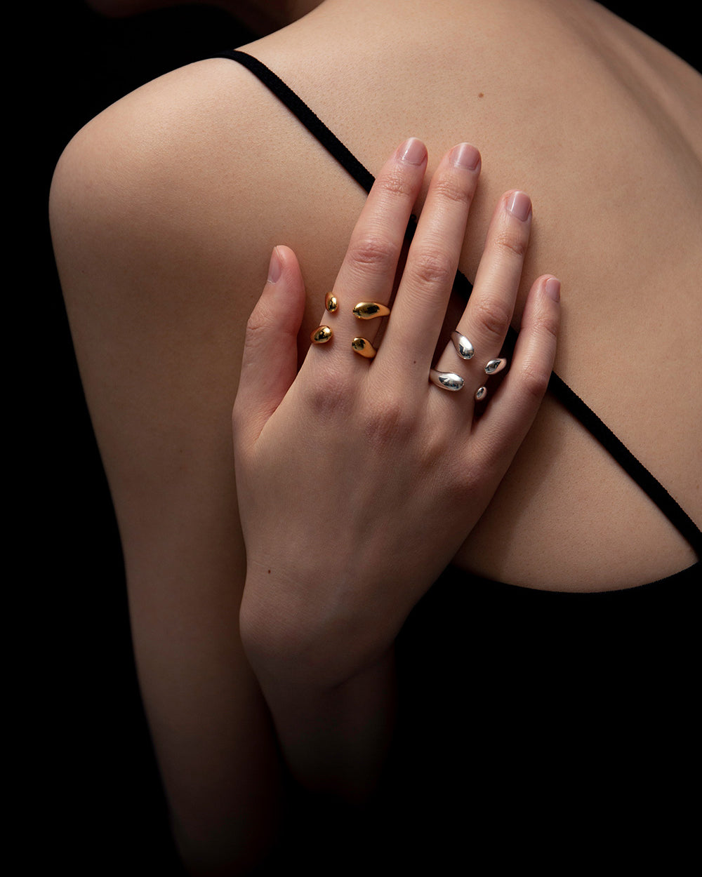 Hope Double Ring In Gold Vermeil