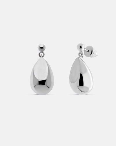 Silver drop earrings