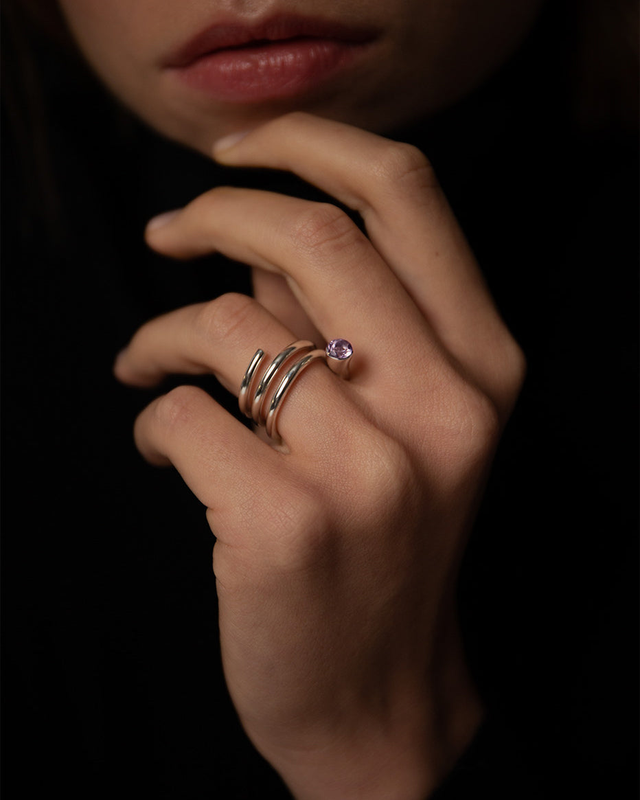 Anillo Vera D con amatista