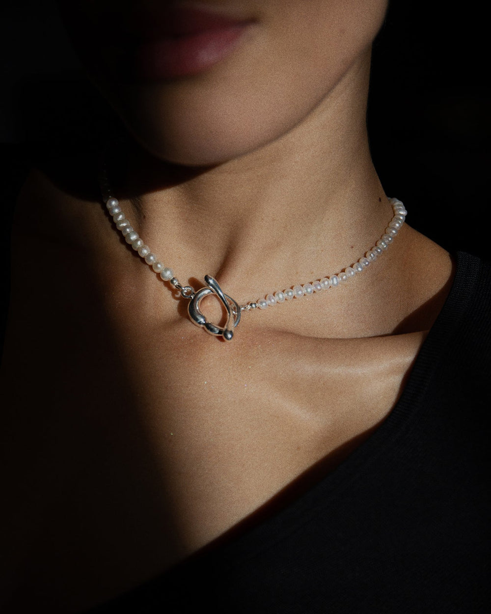 White Pearl Hope Necklace