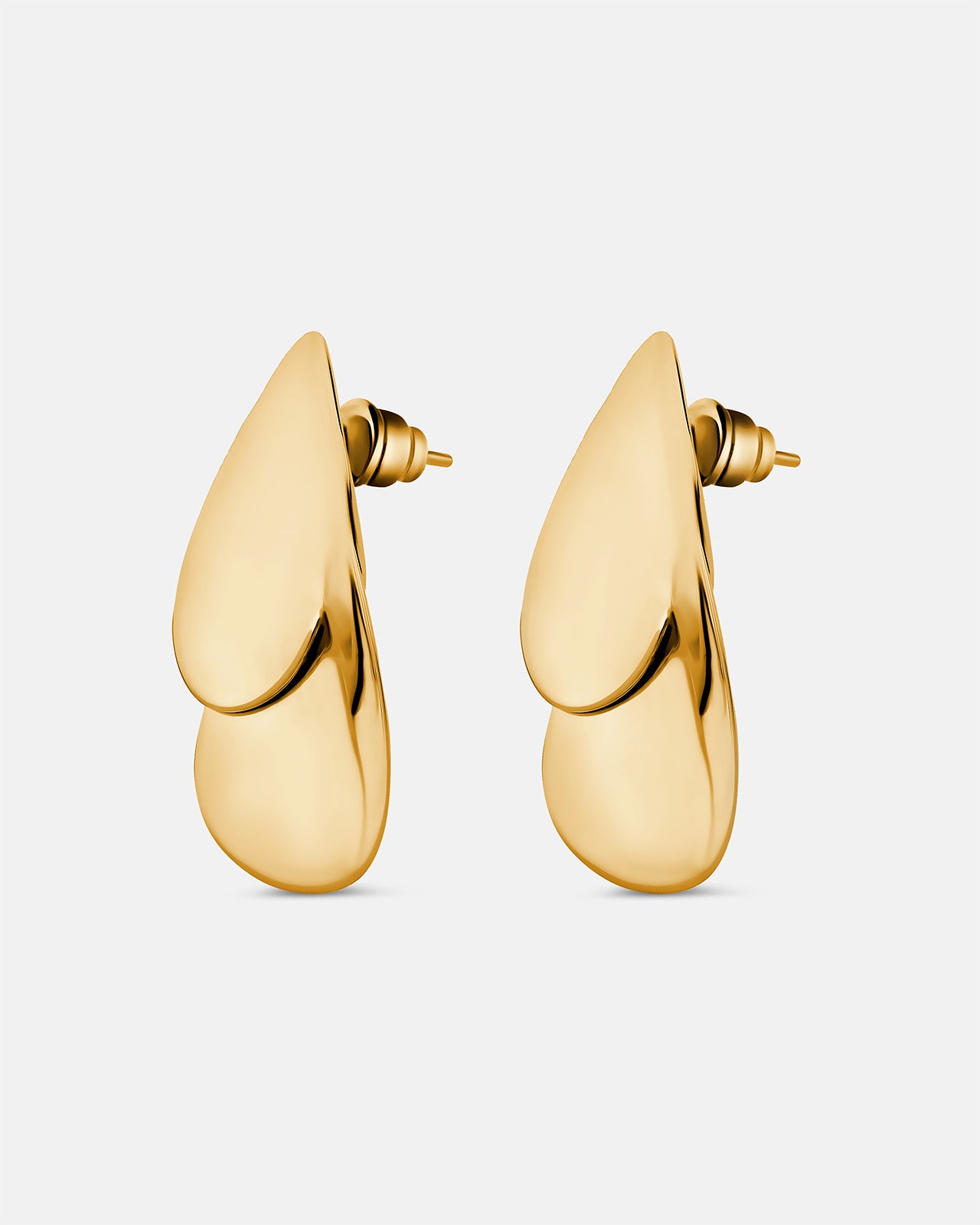 Small Eucalyptus Earrings In Gold Vermeil