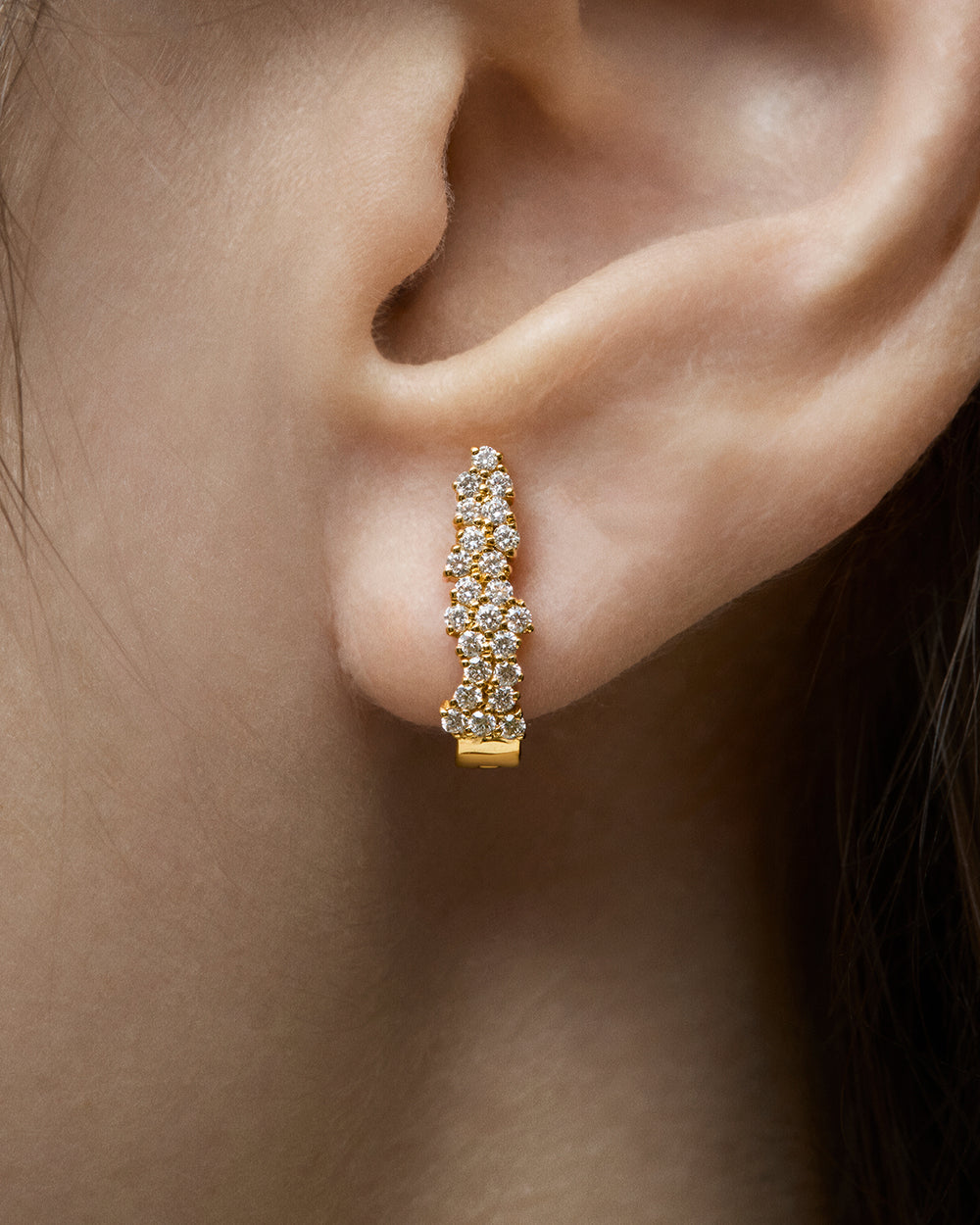 Quiet Intensity Extended Huggie Earrings